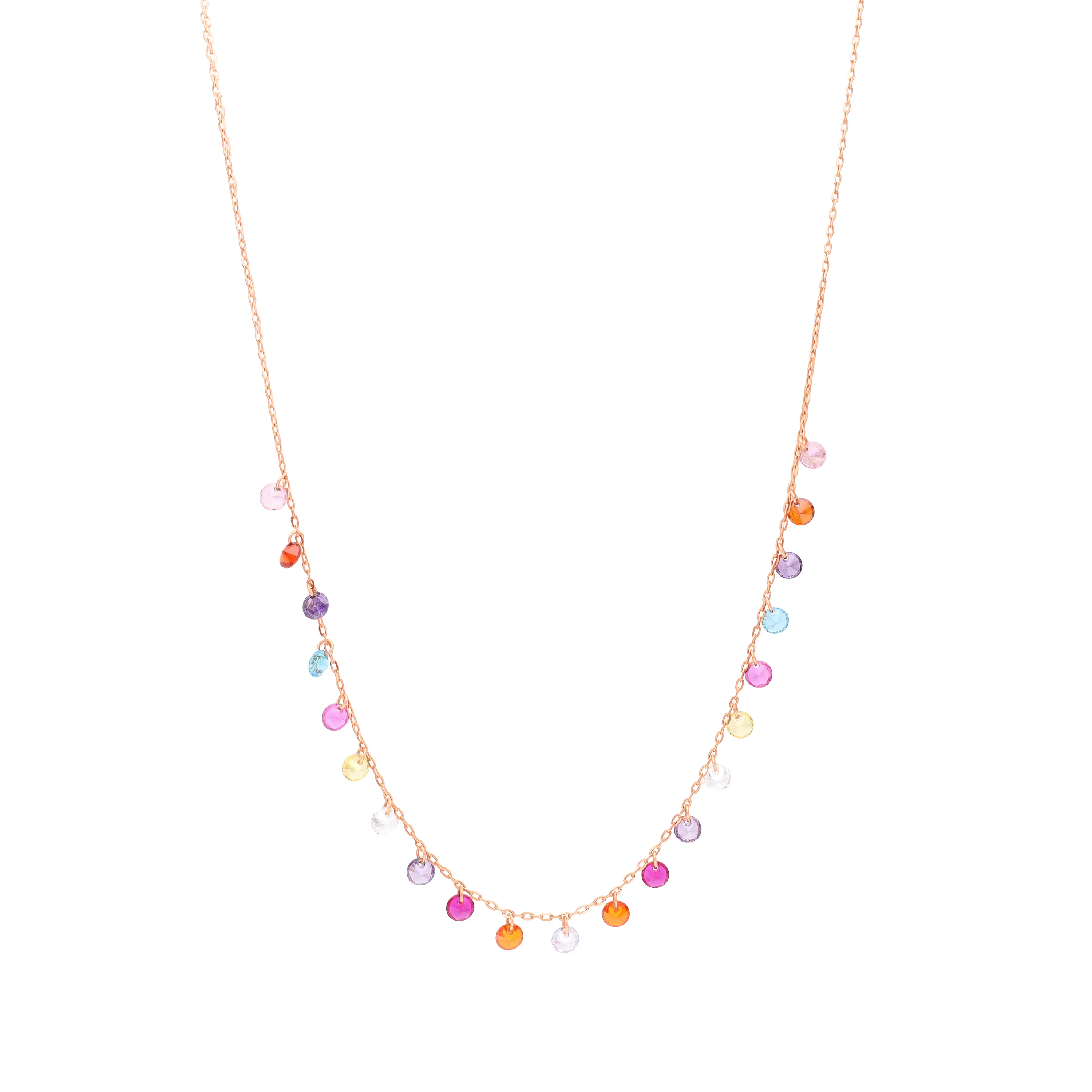 Fancy Finely Detailed And Crafted 18KT Rose Gold Necklace For Women