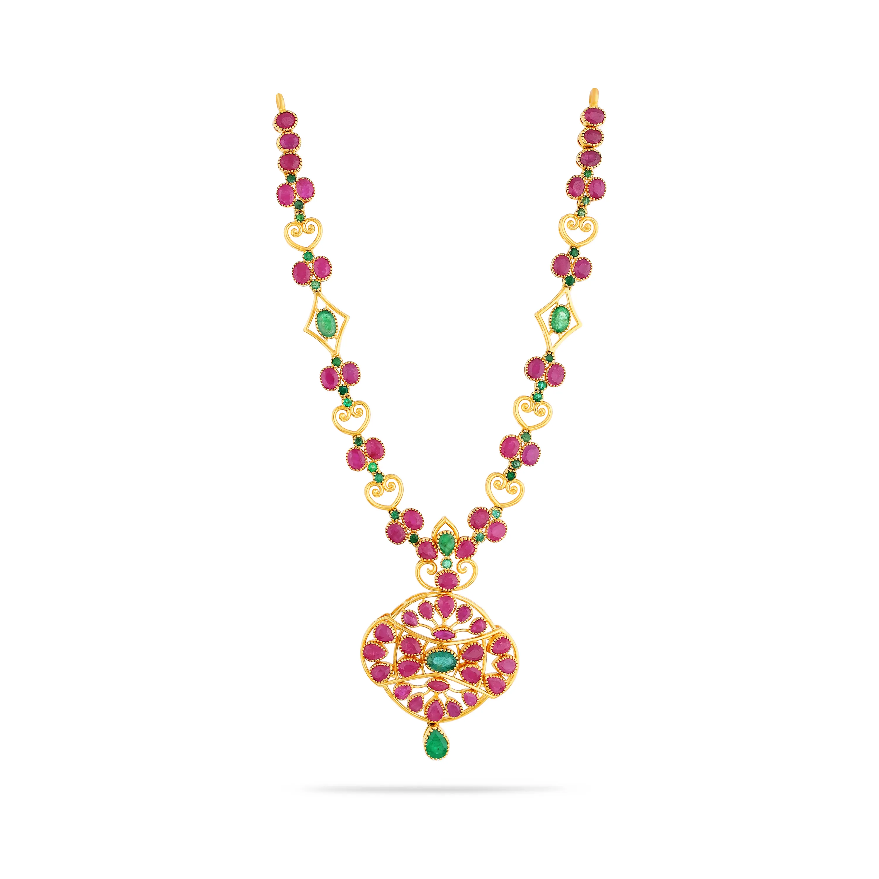 Studded And Detailed 22KT Gold Necklace For Women