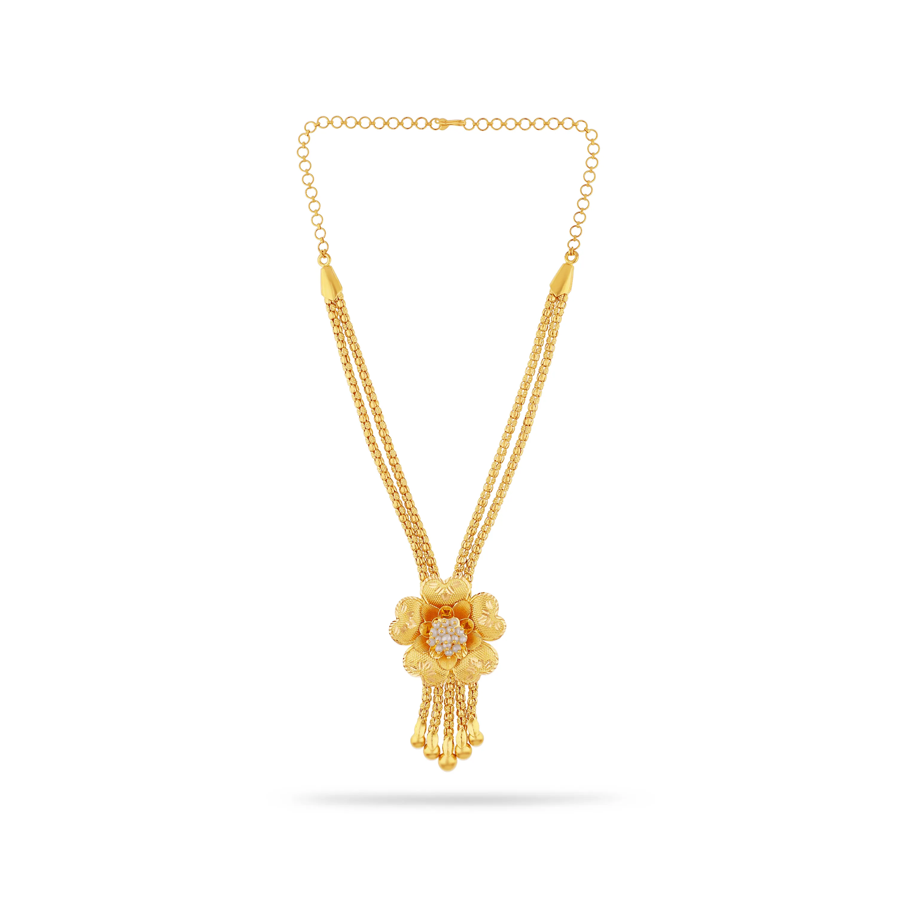Traditionally Crafted And Detailed 22KT Gold Necklace