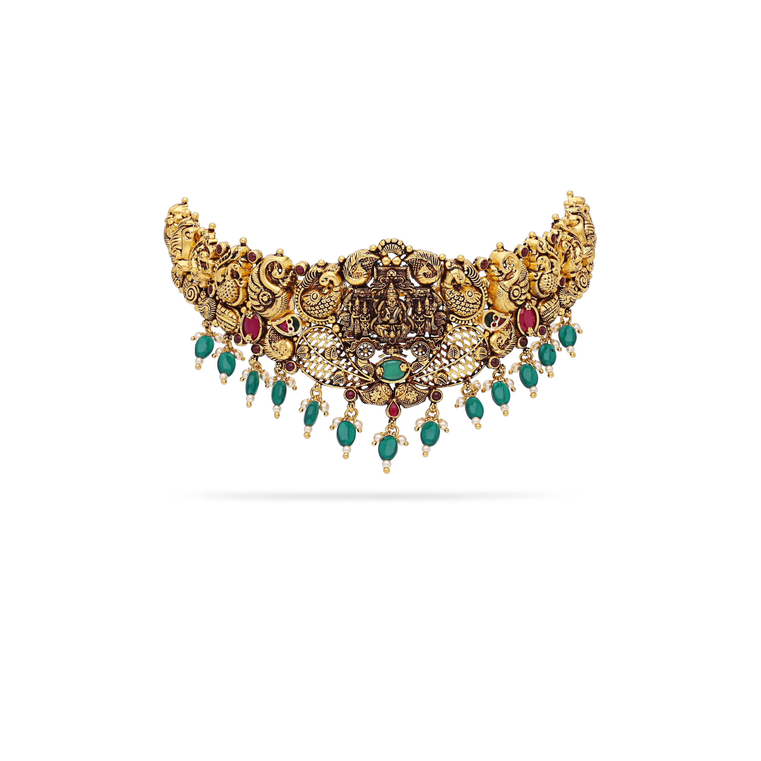 Antique Finished And Detailed 22KT Gold Choker