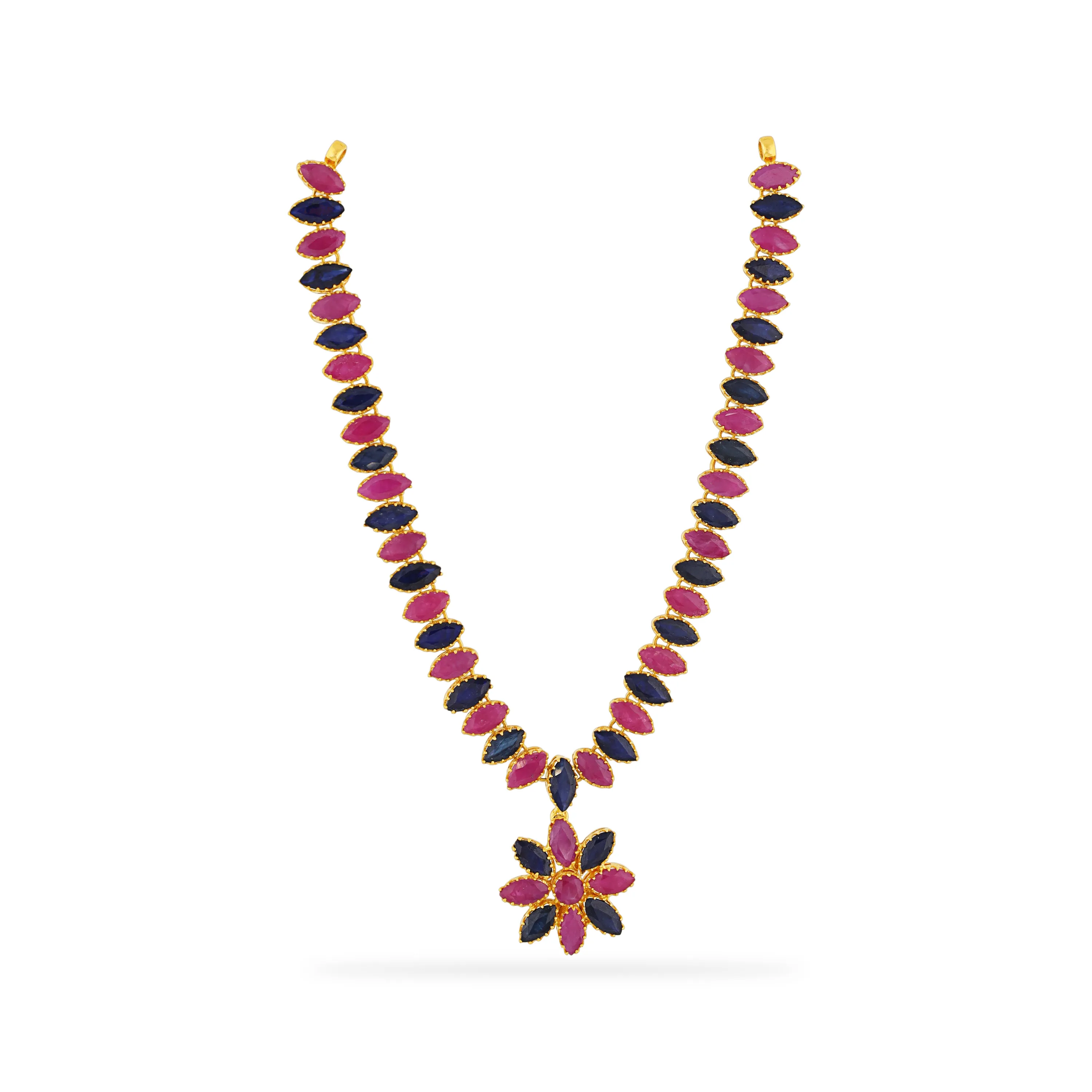 Studded And Detailed 22KT Gold Necklace For Women