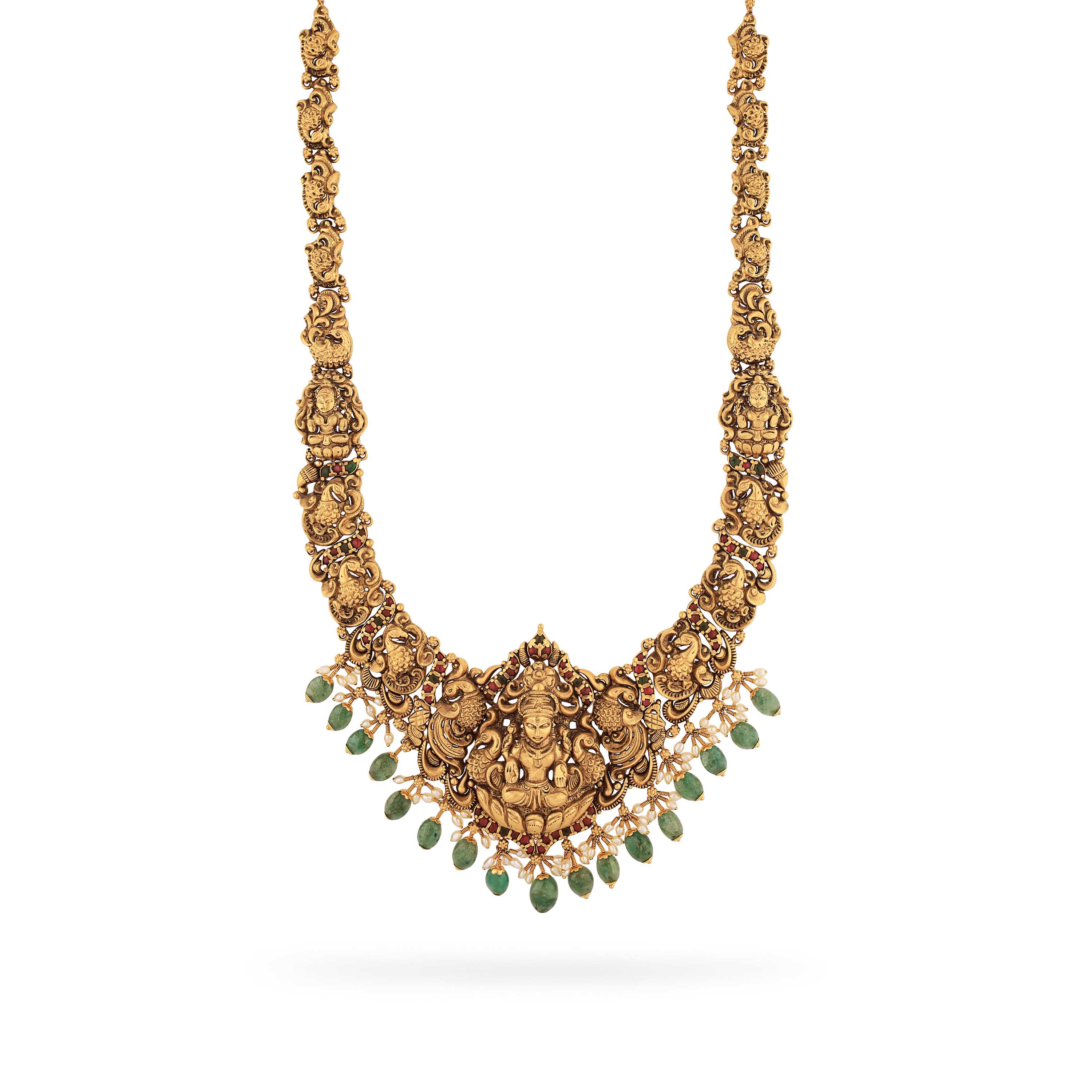 Classic Antique Finished Lakshmi Devi 22KT Gold Fancy Chain