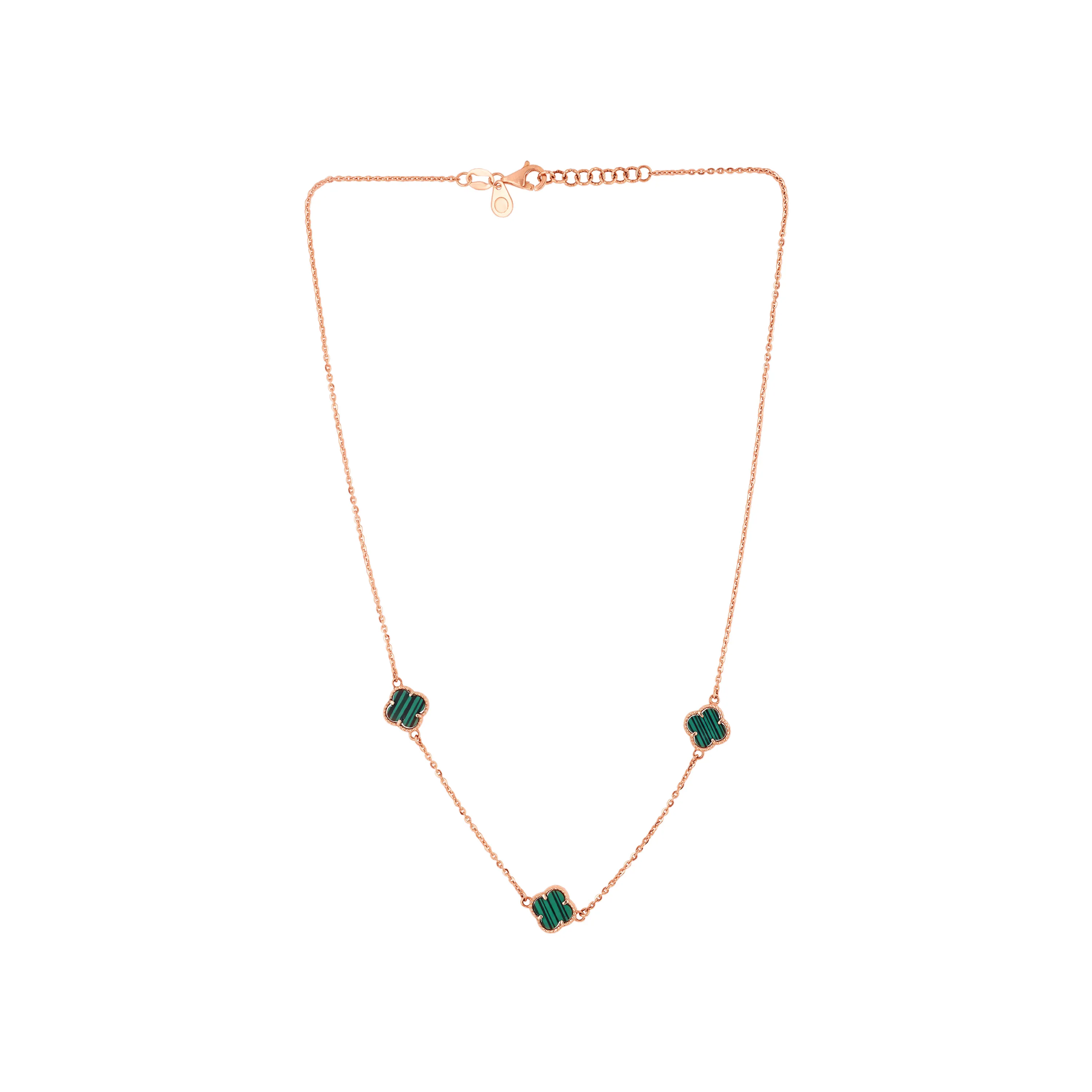 Fancy Finely Detailed And Crafted 18KT Rose Gold Necklace For Women