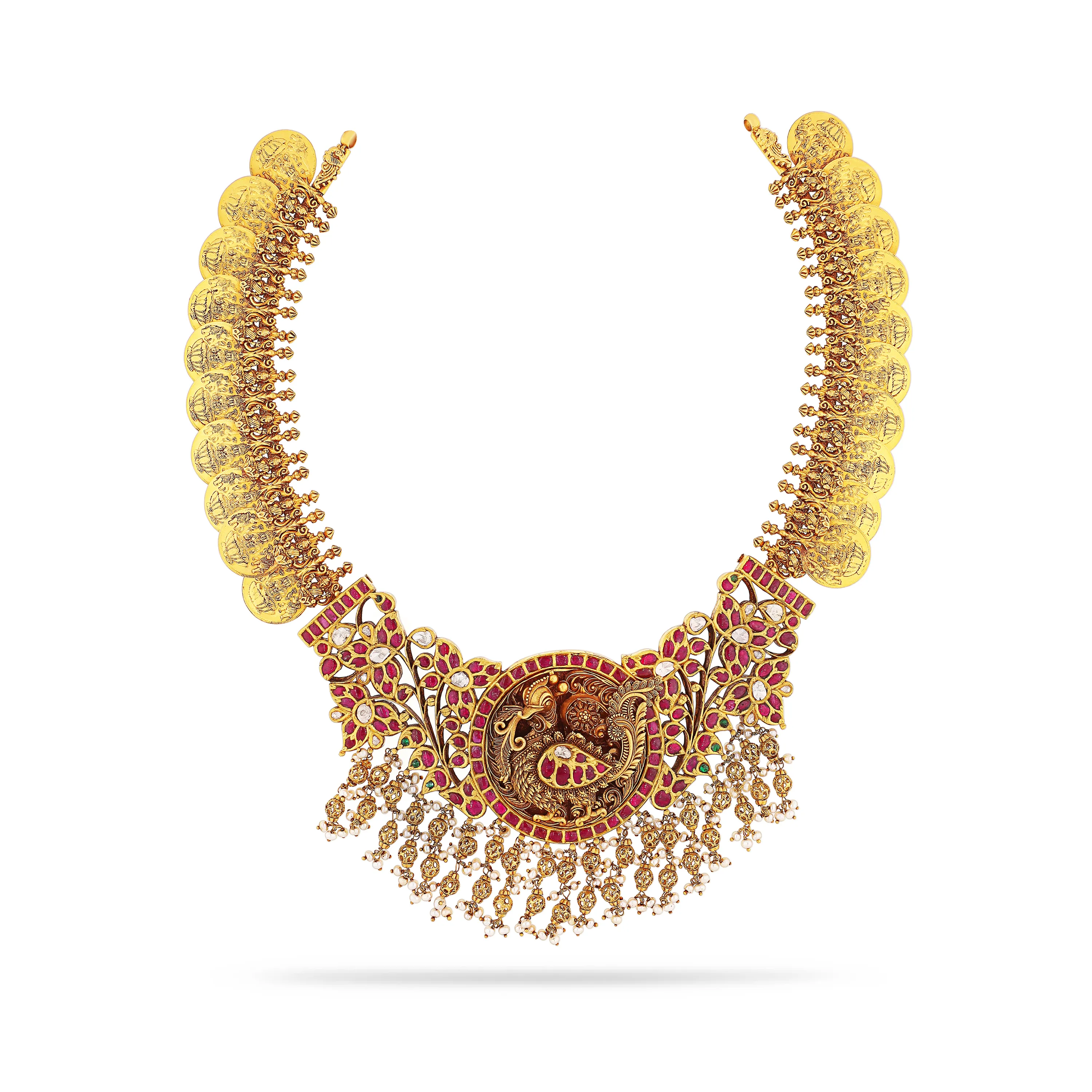 Antique Finished And Studded 22KT Gold Fancy Chain