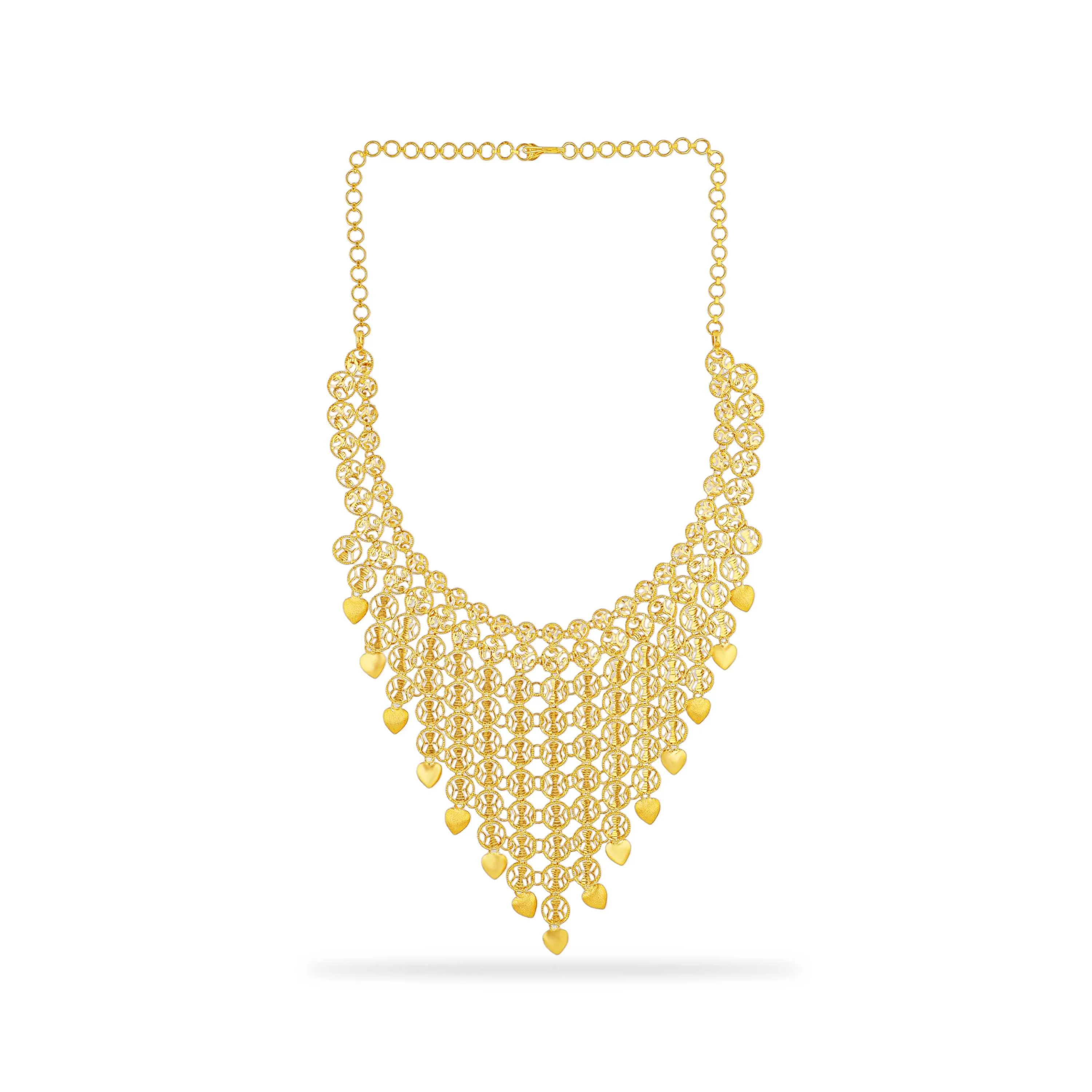 Traditionally Crafted And Detailed 22KT Gold Necklace