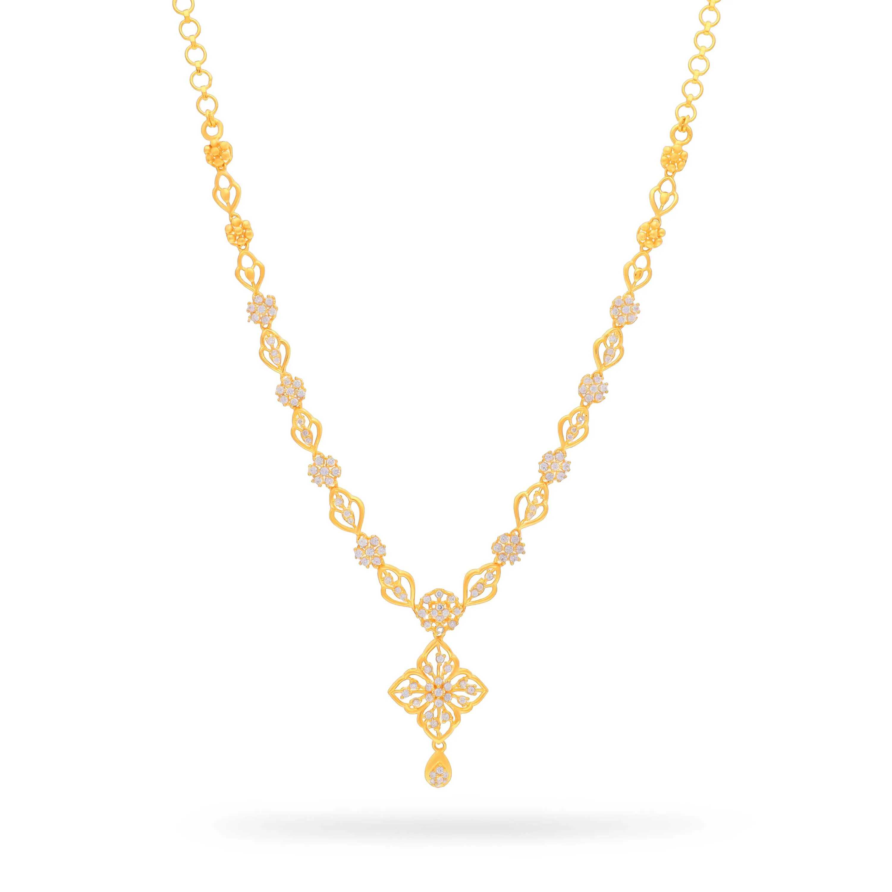 Light Weight Gold Chain Necklace Designs Simple Gold CMR NECKLACE