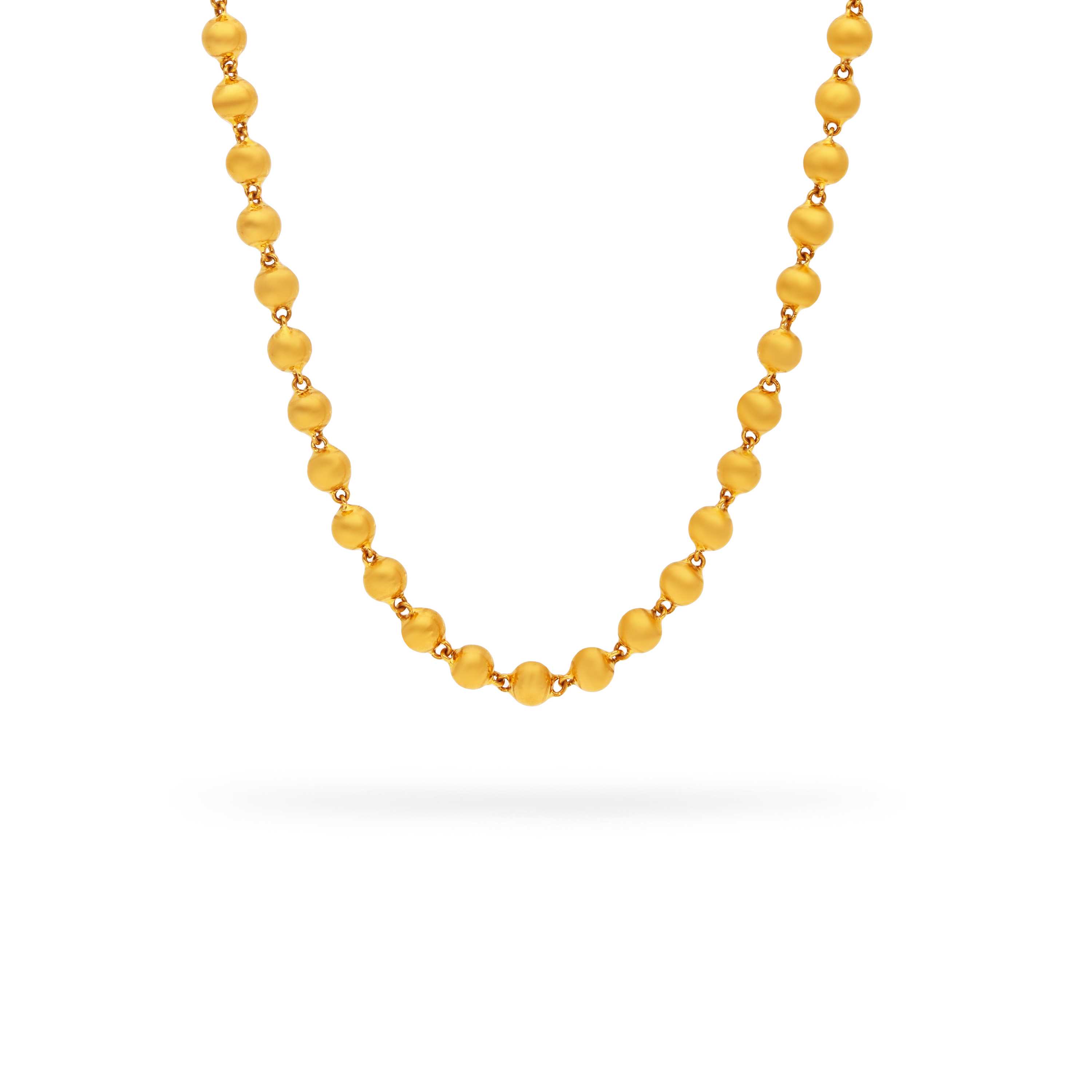 Classic Finely Detailed 22KT Gold Manimala Necklace