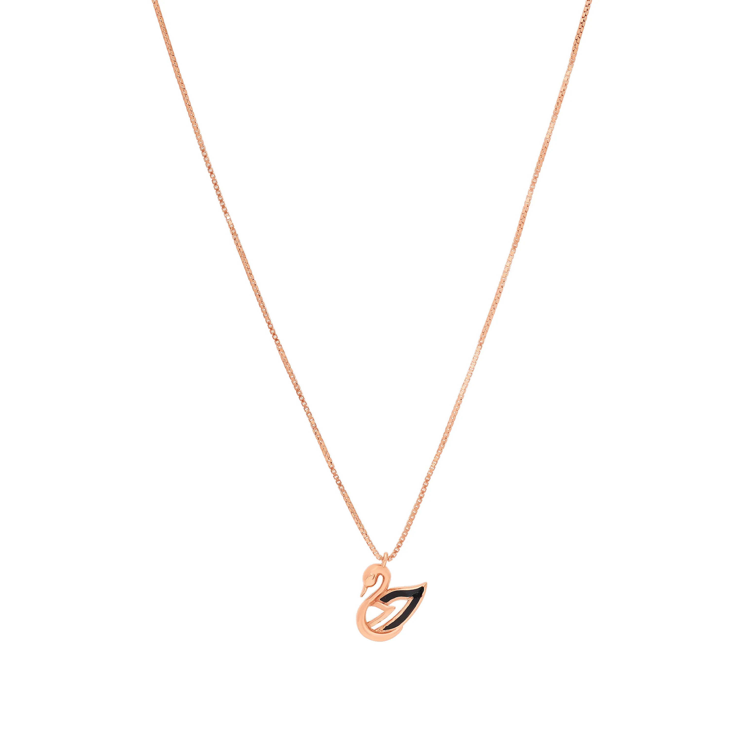 Fancy Finely Detailed And Crafted 18KT Rose Gold Necklace For Women