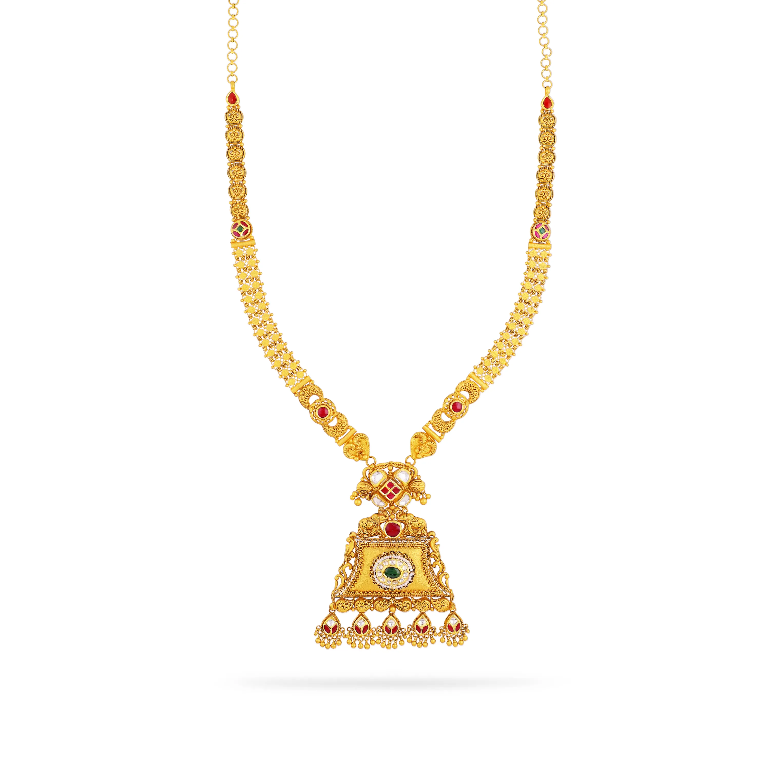 Antique Finished And Detailed 22KT Gold Haaram