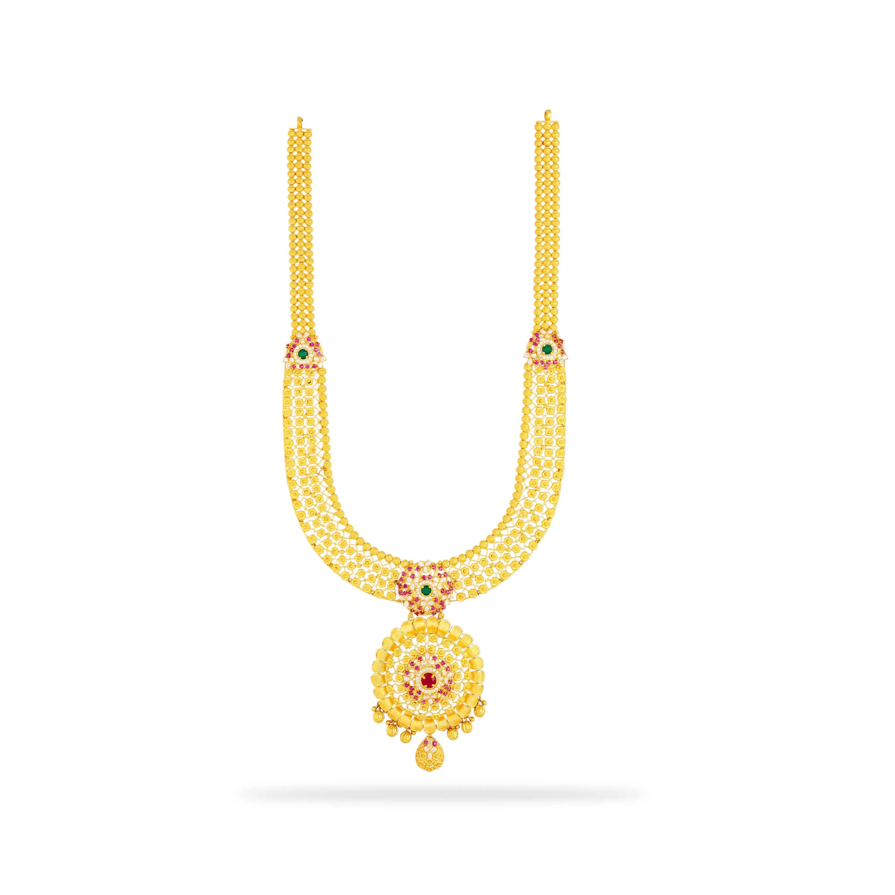 Studded And Detailed 22KT Gold Fancy Chain