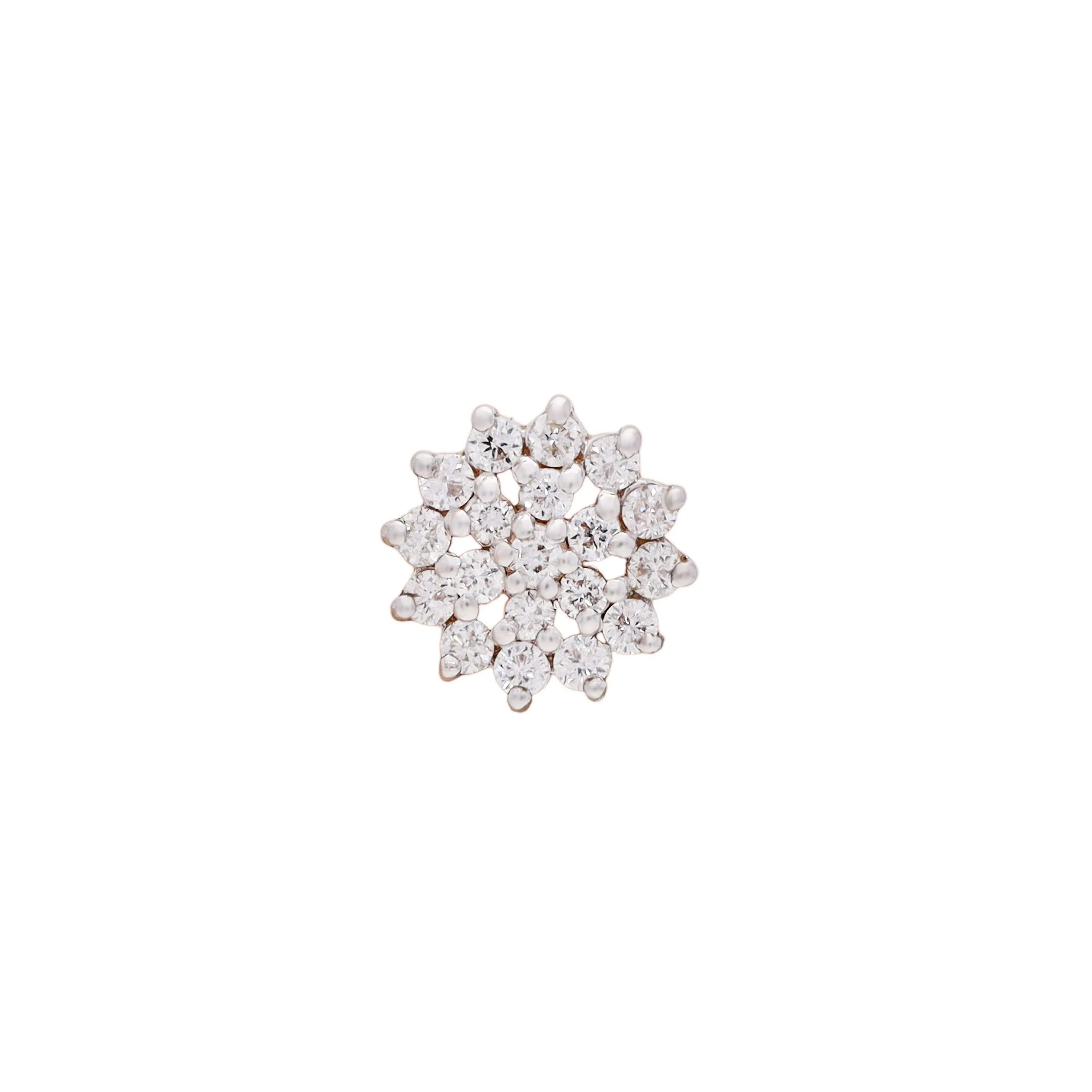 Glamorously Detailed And Diamond Studded 18KT Rose Gold Nose Studs