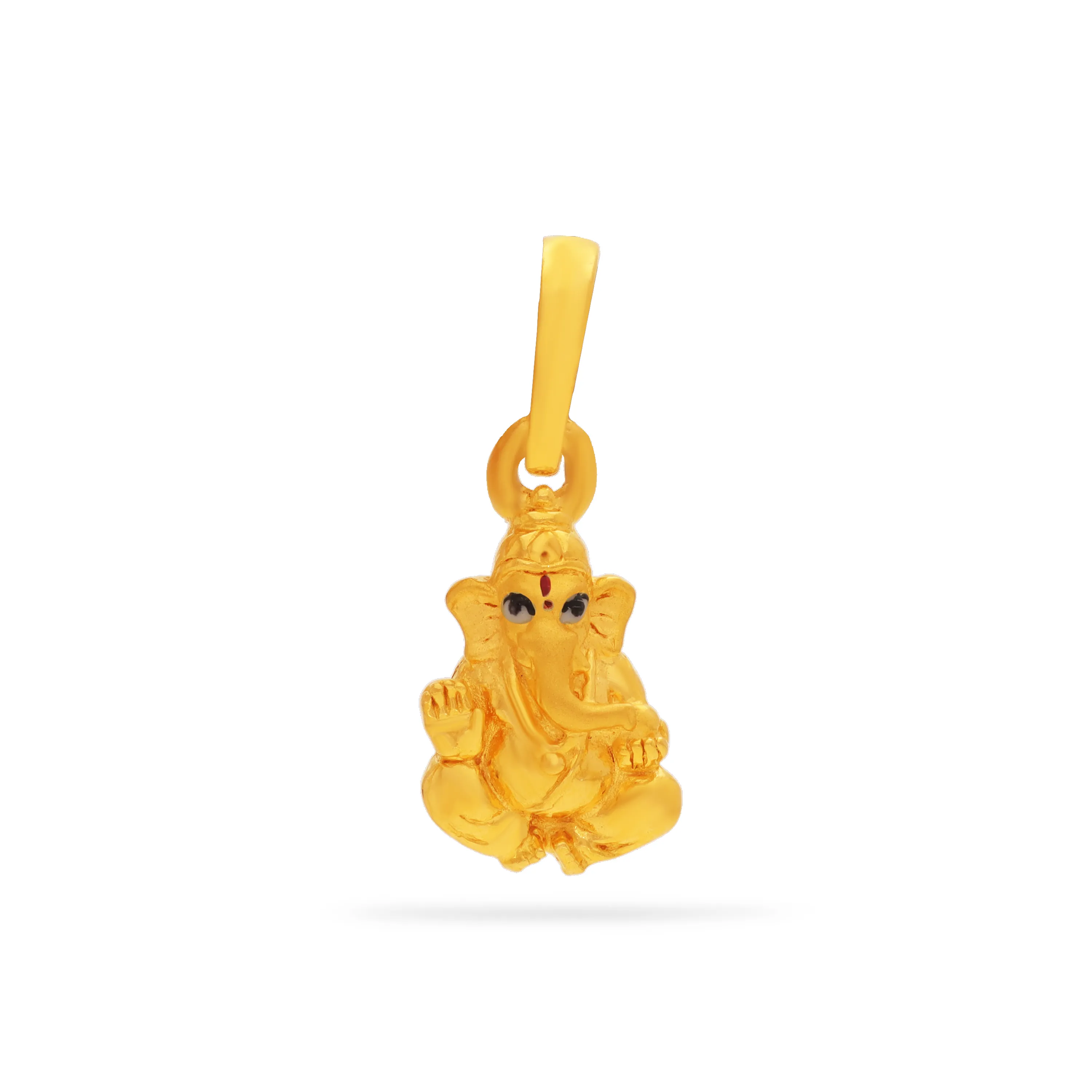 Classic Finely Detailed And Crafted 22KT Gold Ganesha Locket For Kids