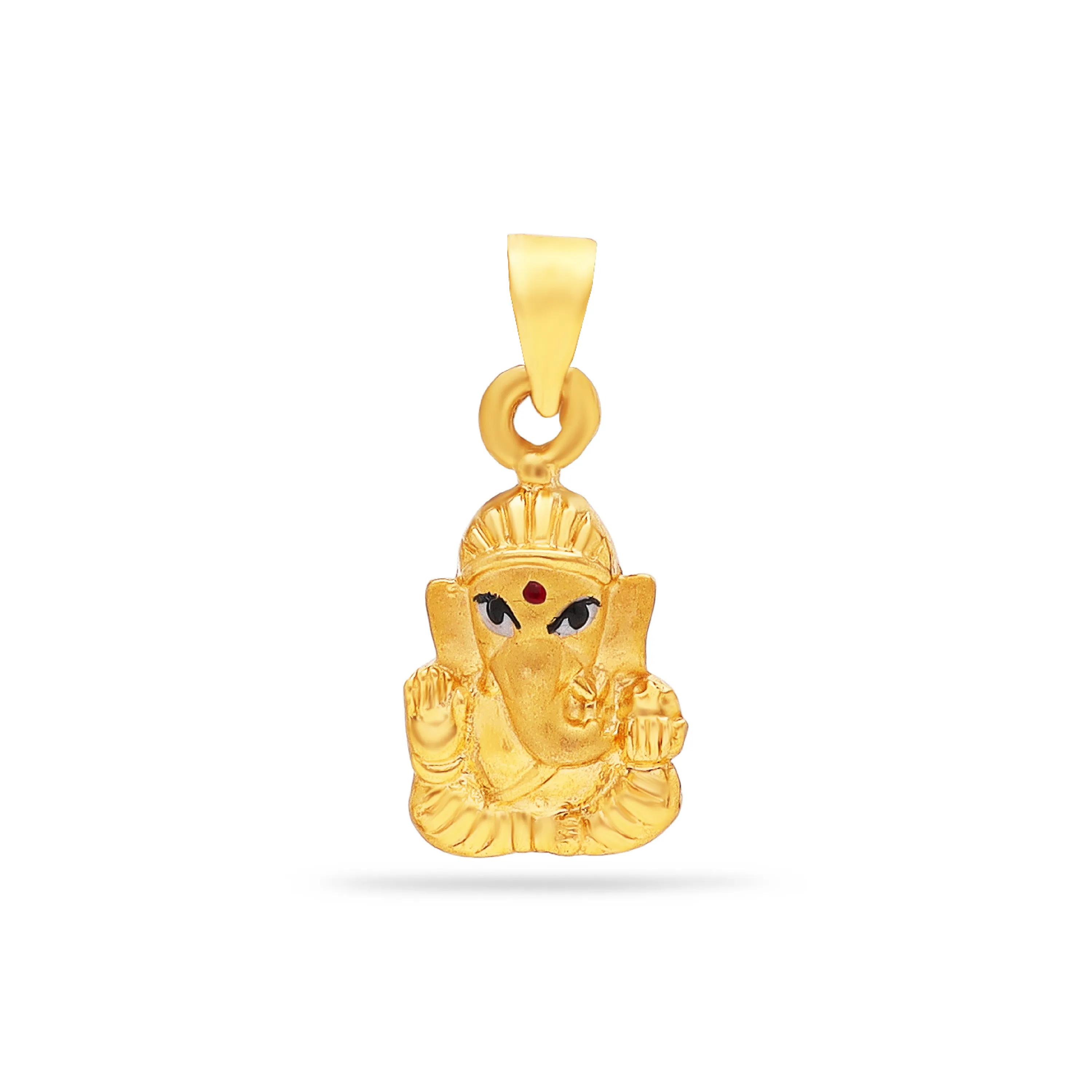 Classic Finely Detailed And Crafted 22KT Gold Ganesha Locket For Kids