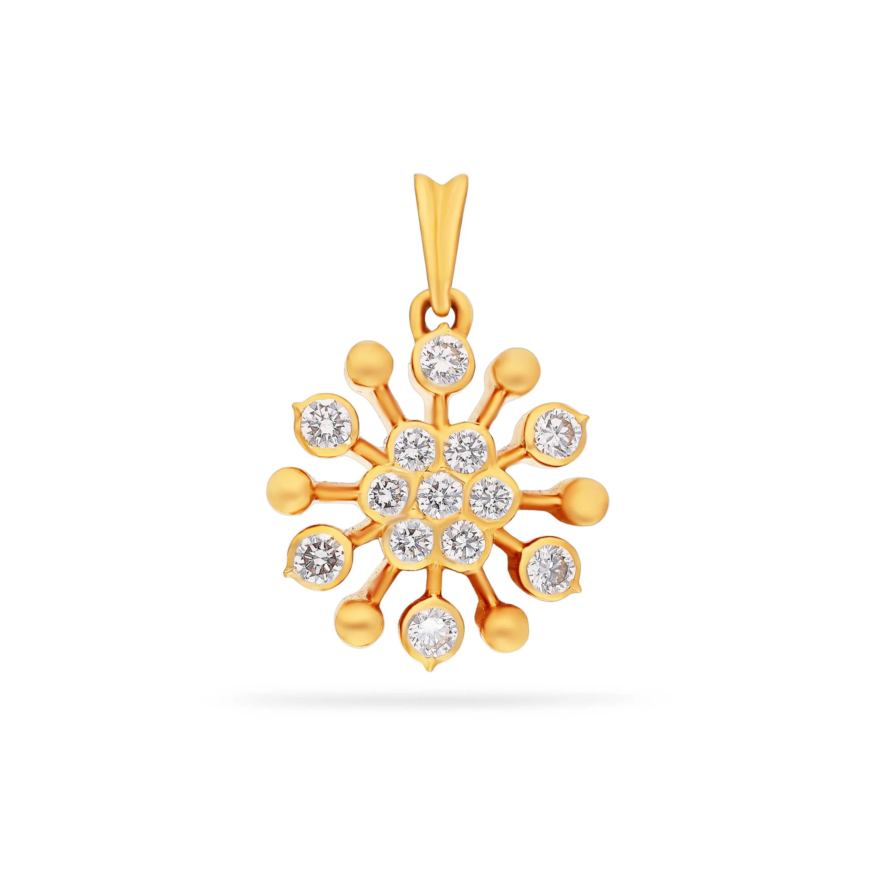 Colse Setting Traditionally Crafted And Diamond Studded 22KT Gold Close Setting Locket