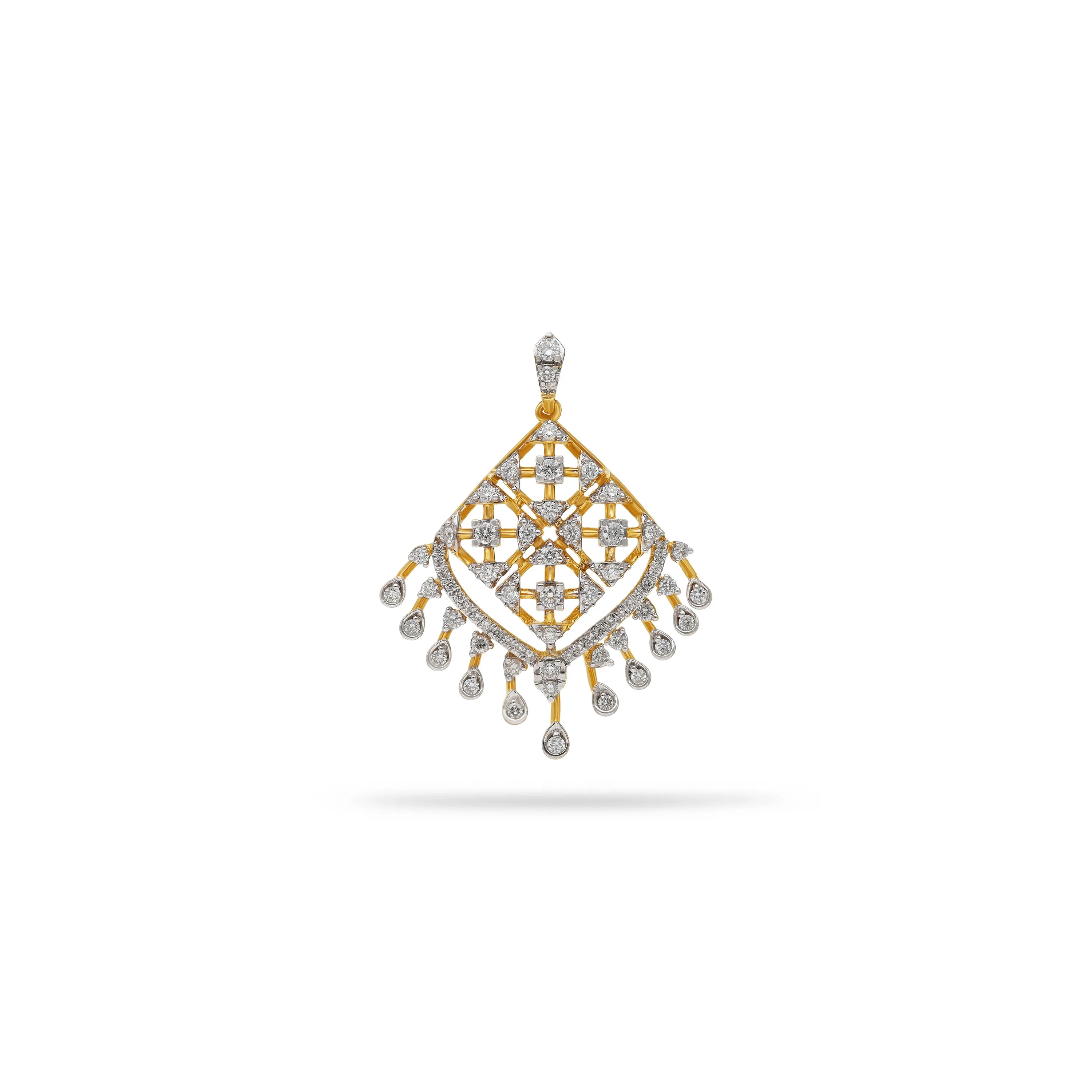 Traditionally Crafted And Diamond Studded 18KT Yellow Gold Locket For Women