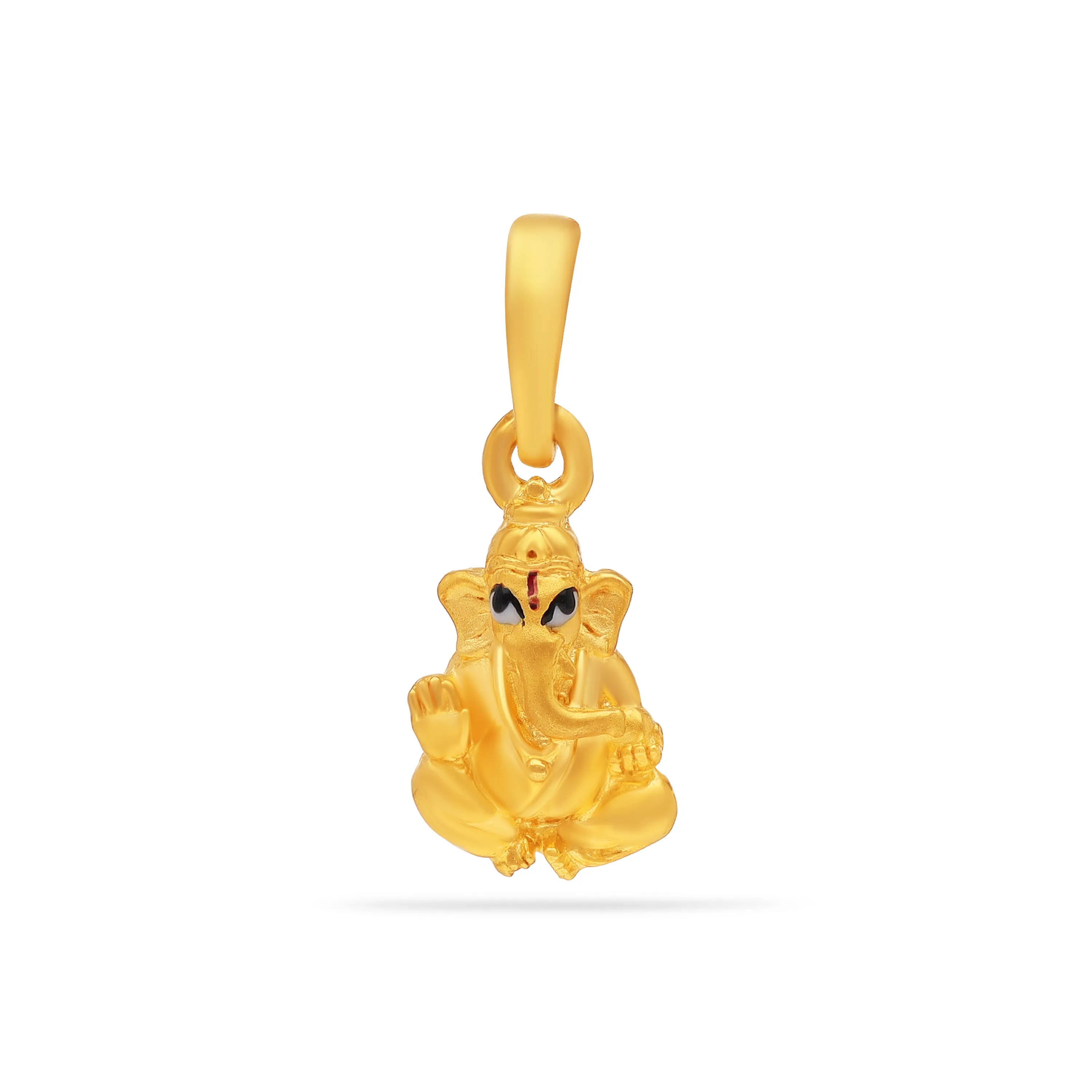 Classic Finely Detailed And Crafted 22KT Gold Ganesha Locket For Kids