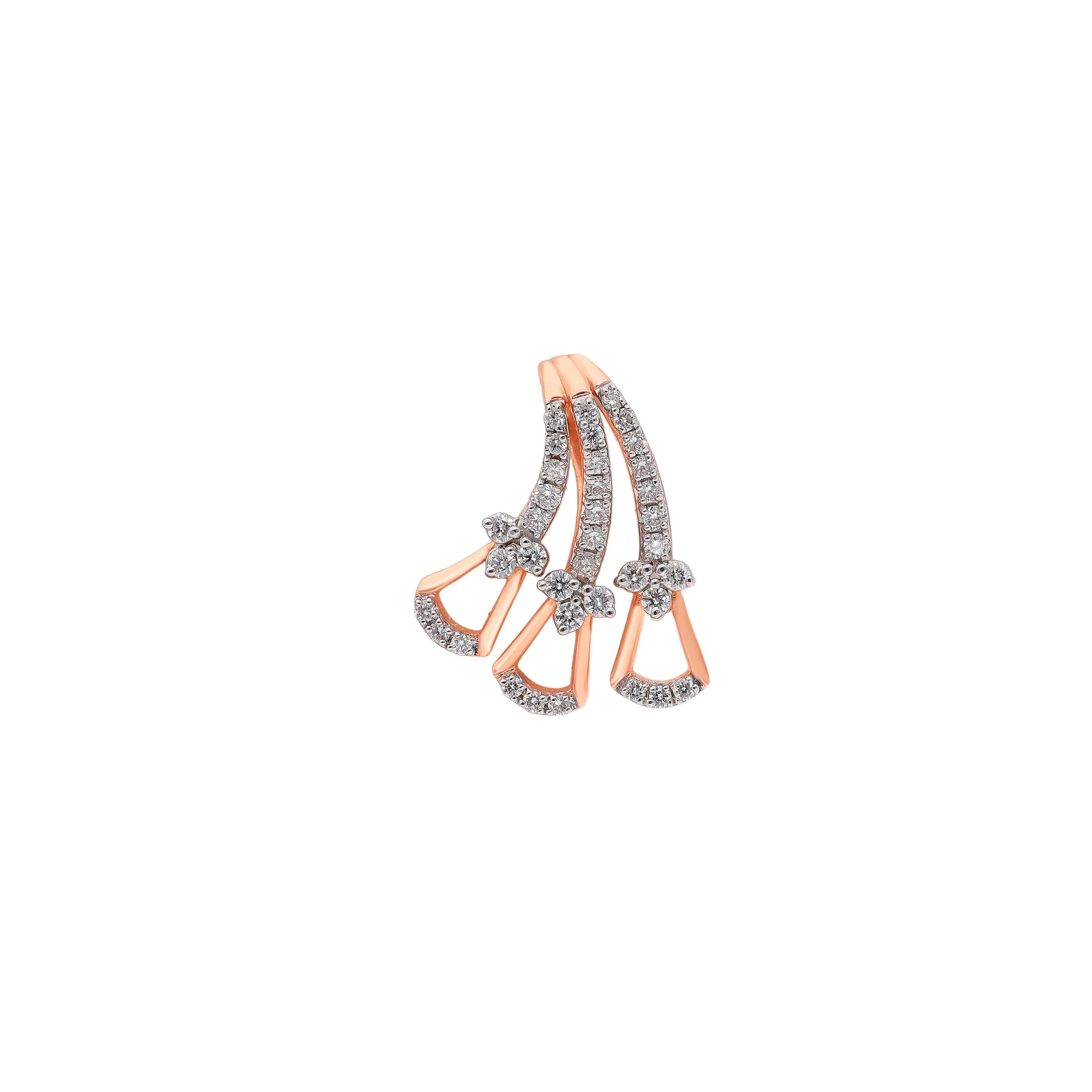 Glamorously Detailed And Diamond Studded 18KT Rose Gold Locket For Women