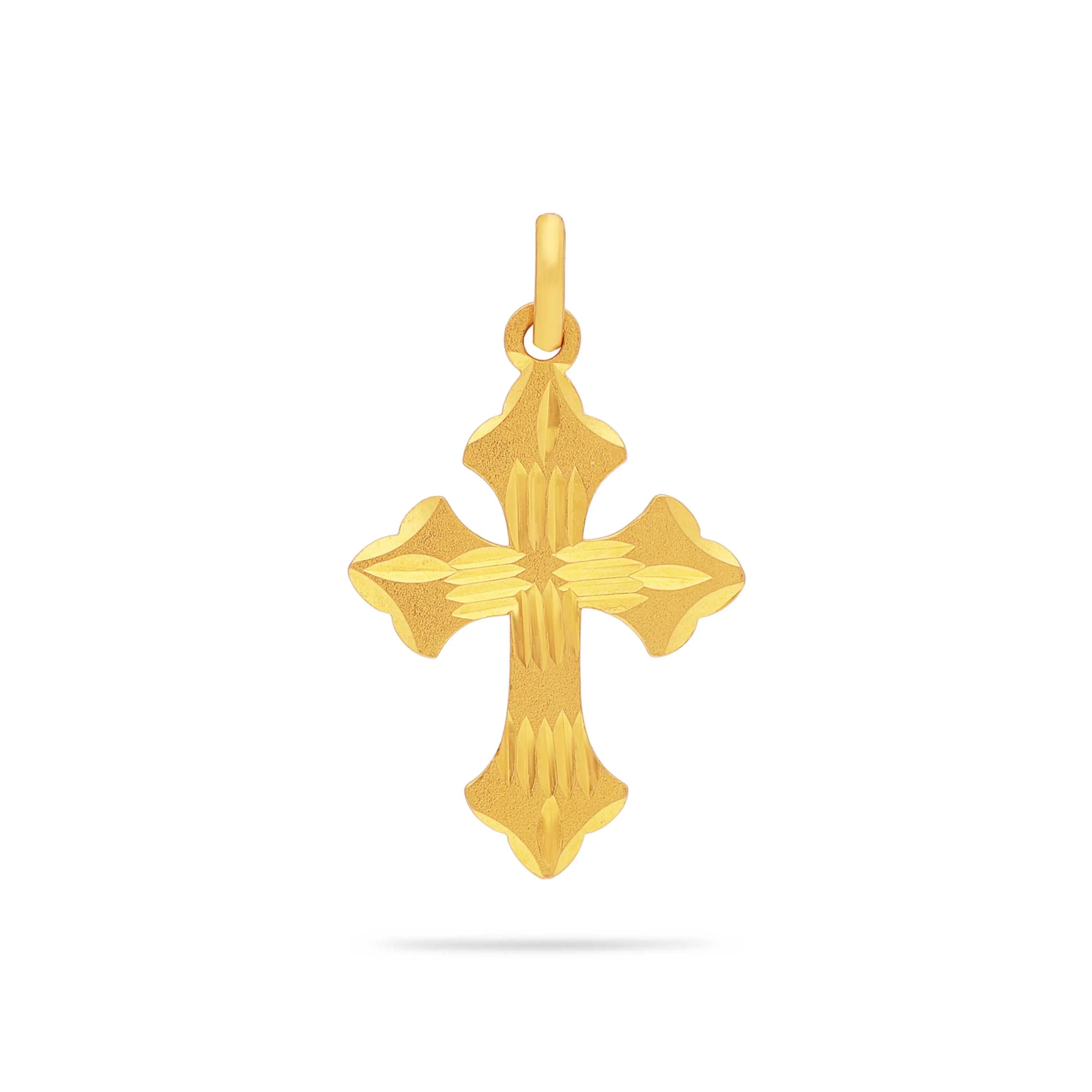 Traditionally Crafted And Detailed 22KT Gold Cross Locket
