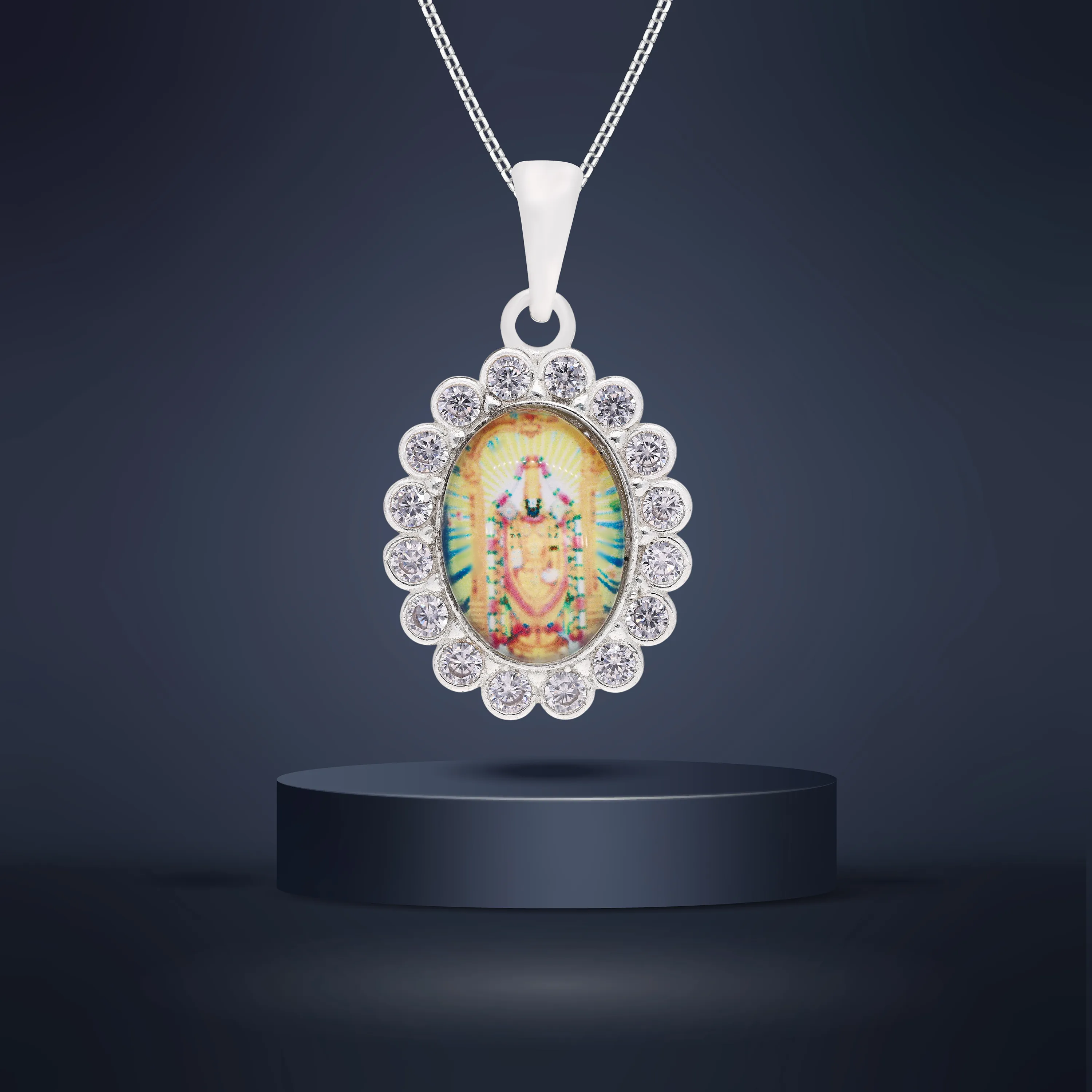 Finely Detailed And Crafted Silver Balaji Pendant