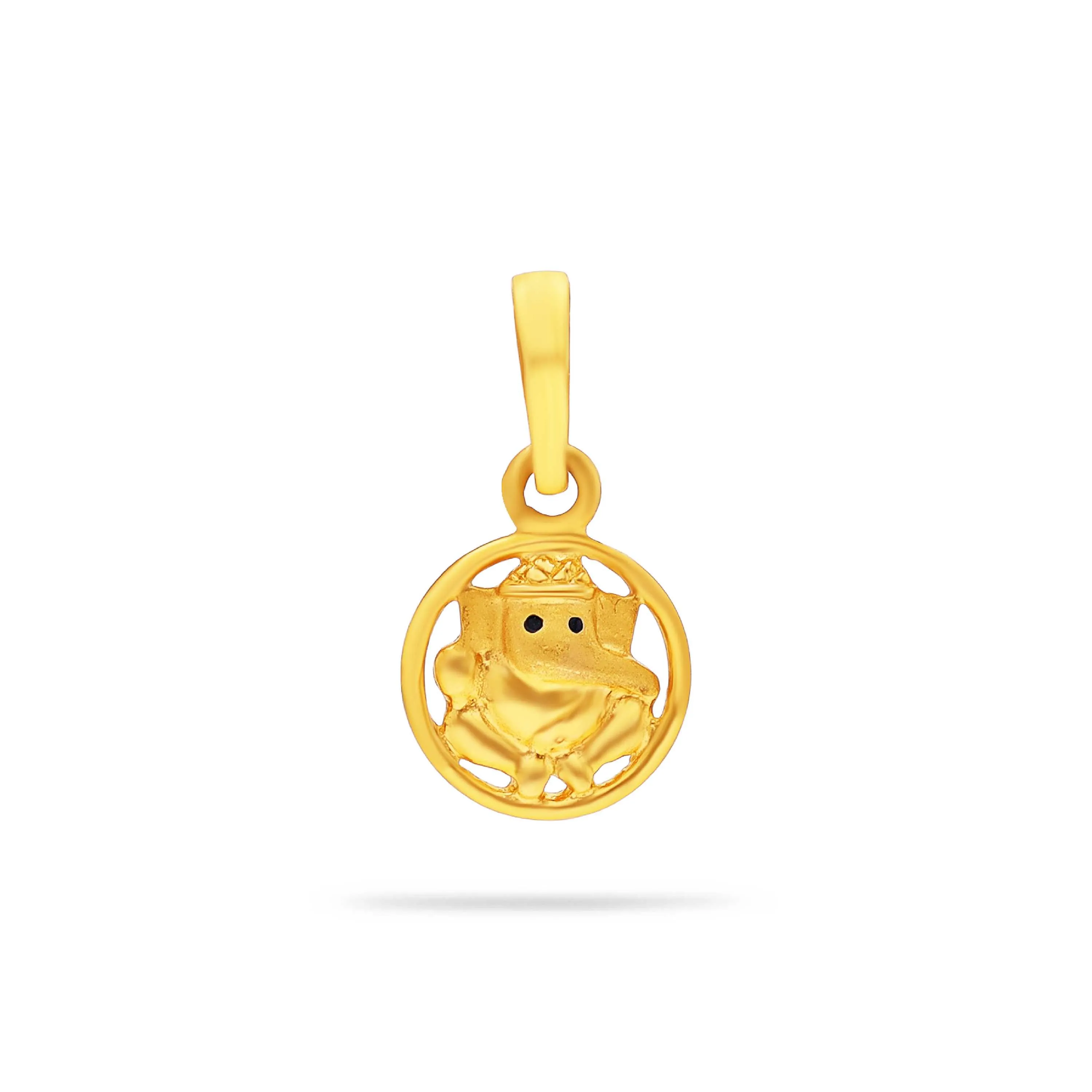 Classic Finely Detailed And Crafted 22KT Gold Ganesha Locket for kids