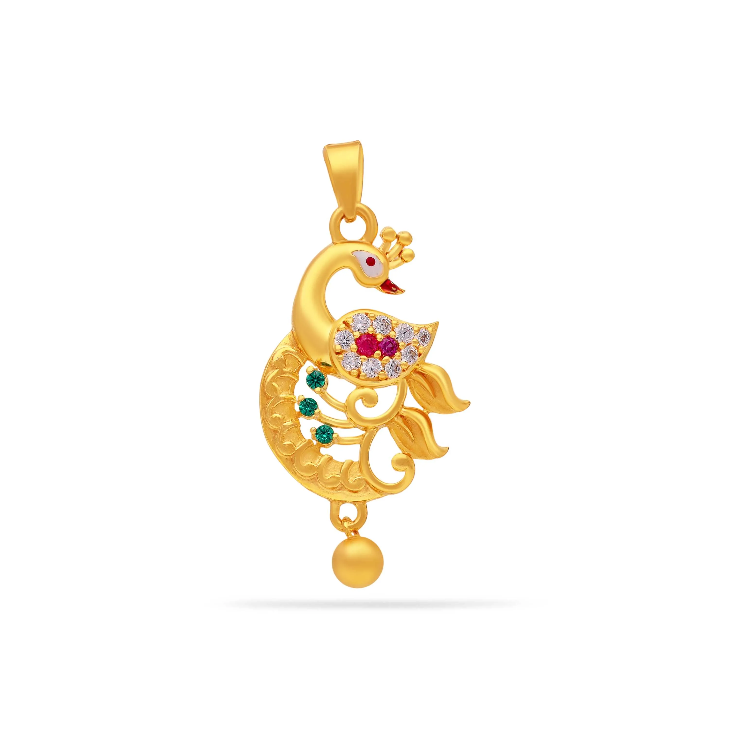 Specially Crafted And Studded 22KT Gold Locket For Women