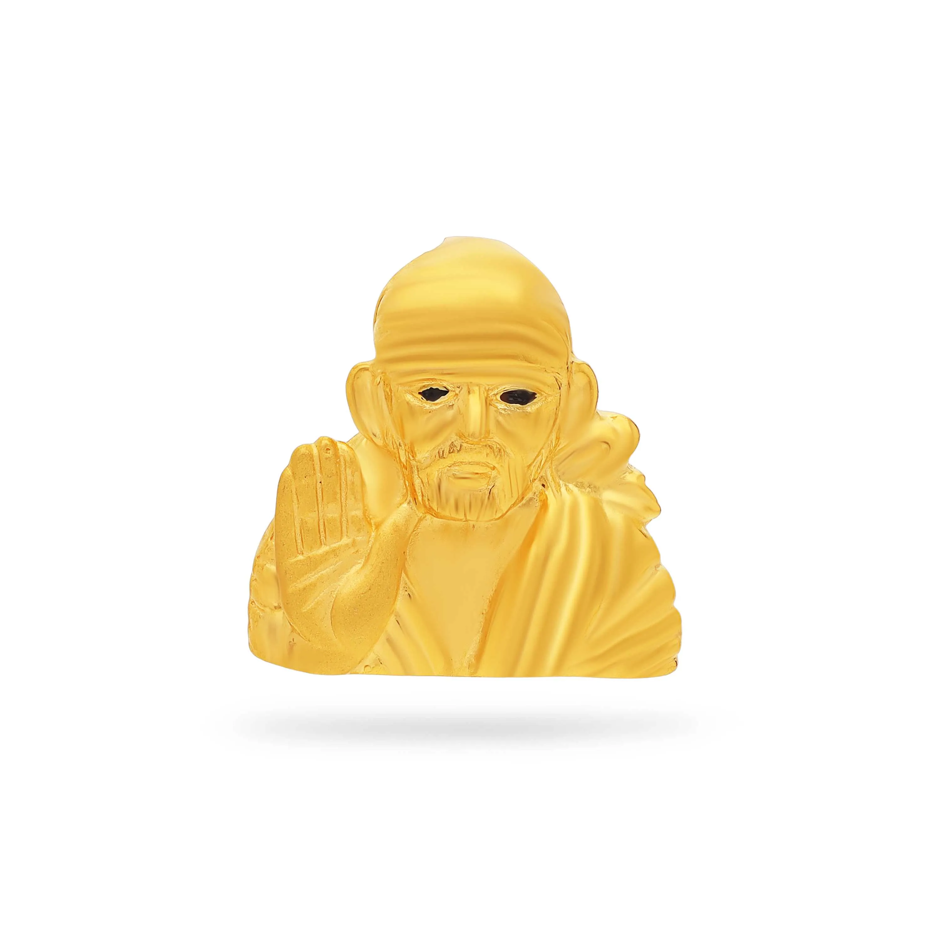 Classic Matte Finished And Detailed 22KT Gold Sai Baba Locket