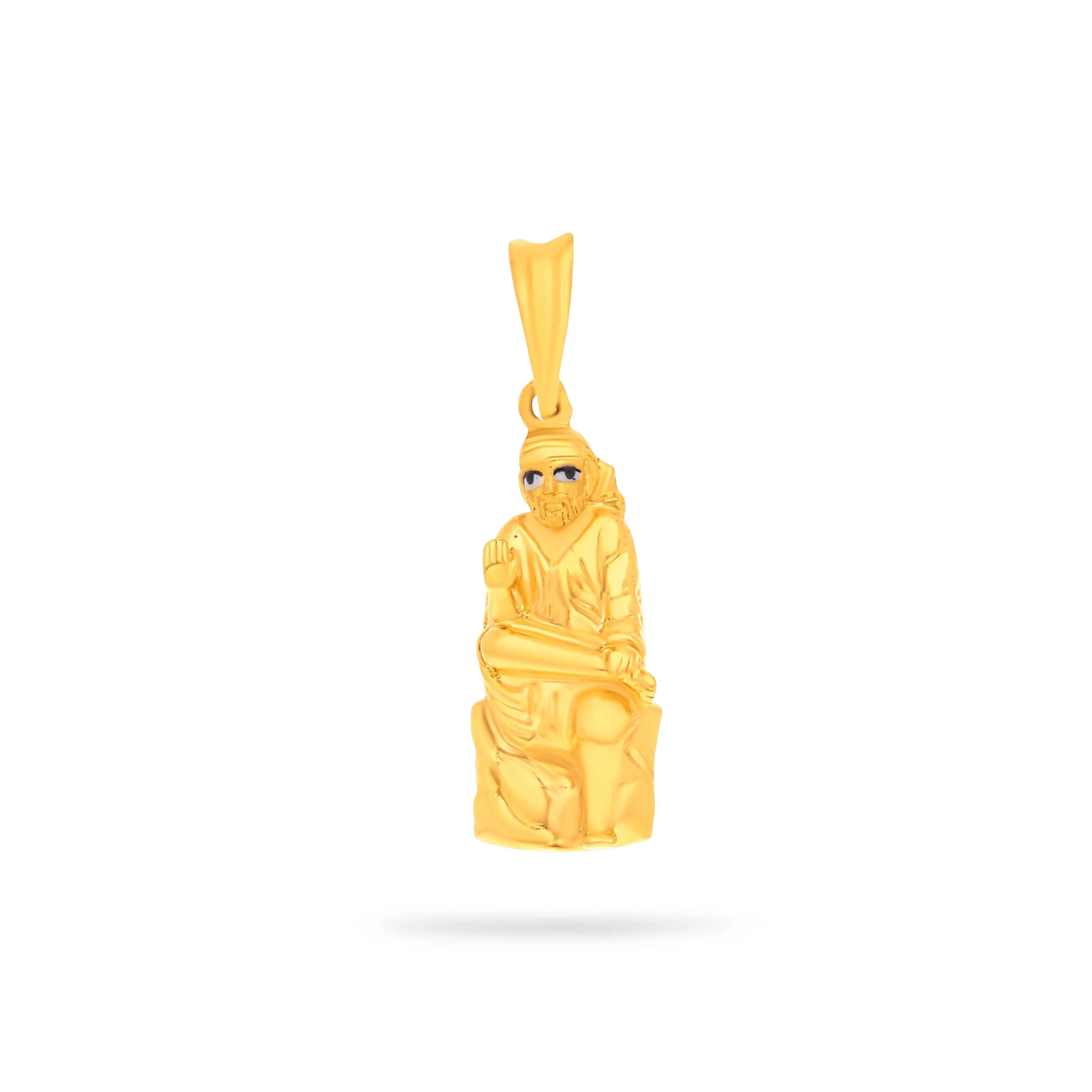Sai Baba Gold Pendant Tanishq Classic Enamel Worked And Matte