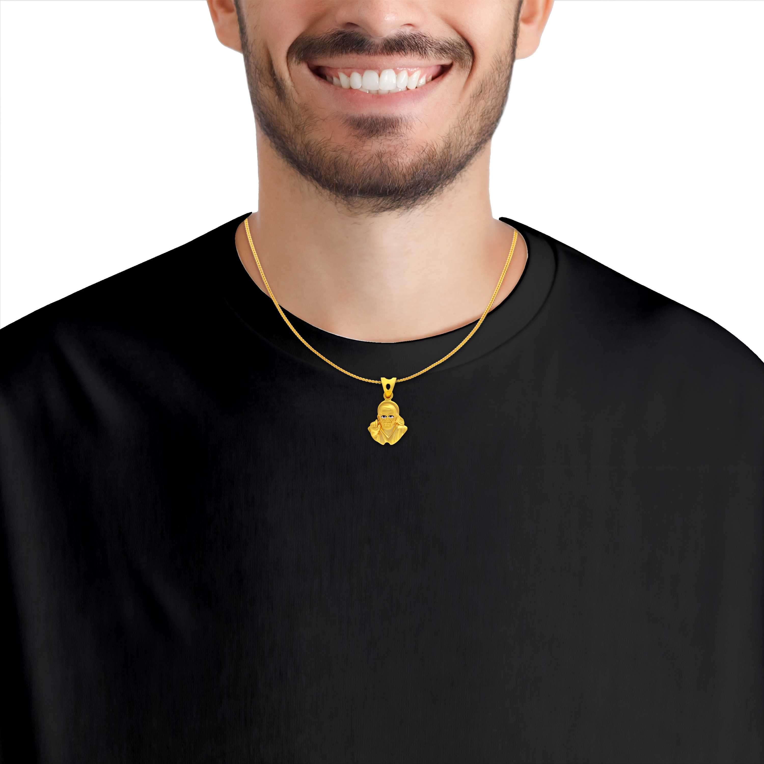 Divinely Detailed Shirdi Sai Baba 22KT Gold Locket