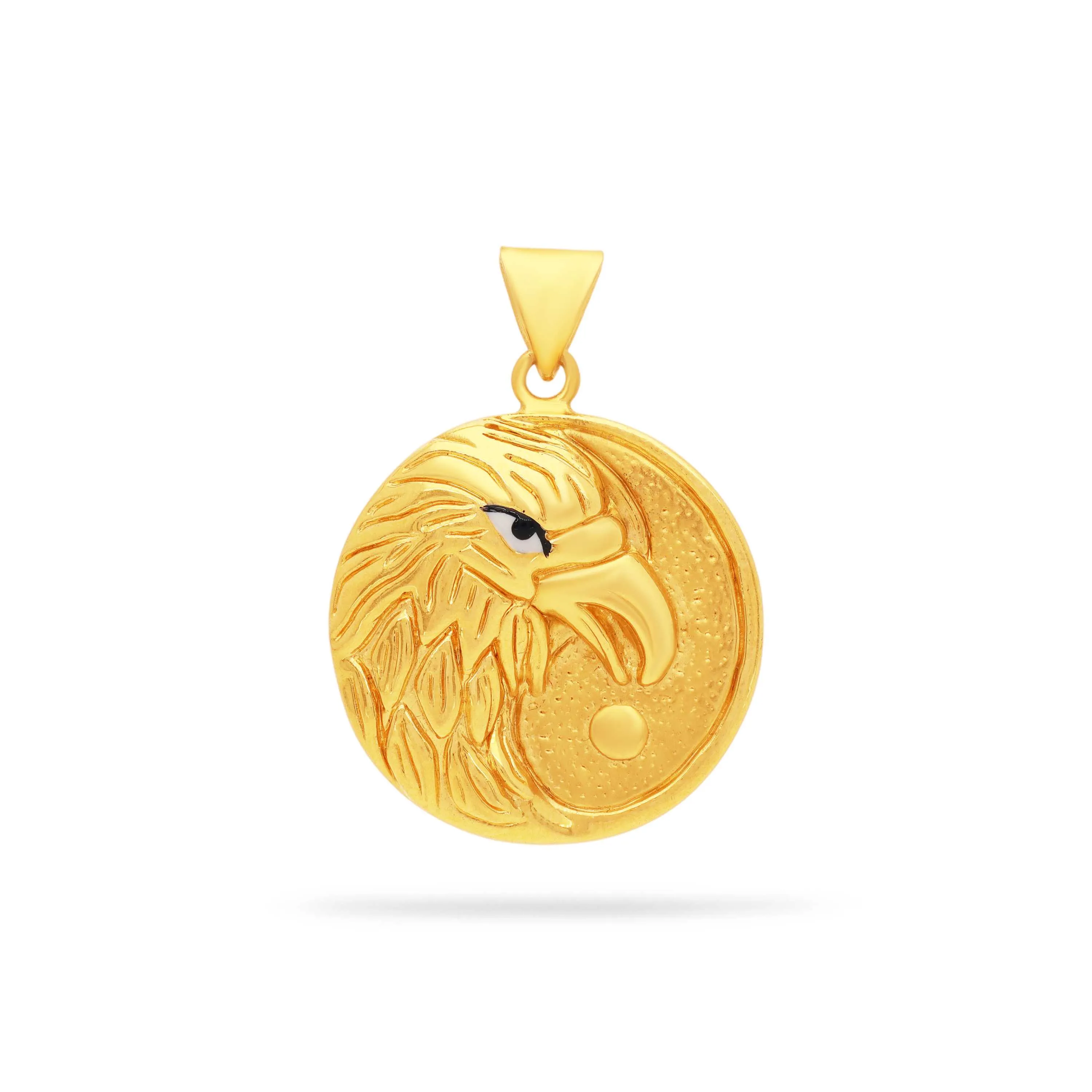 Classic Enamel Worked And Matte Finished 22KT Gold Locket