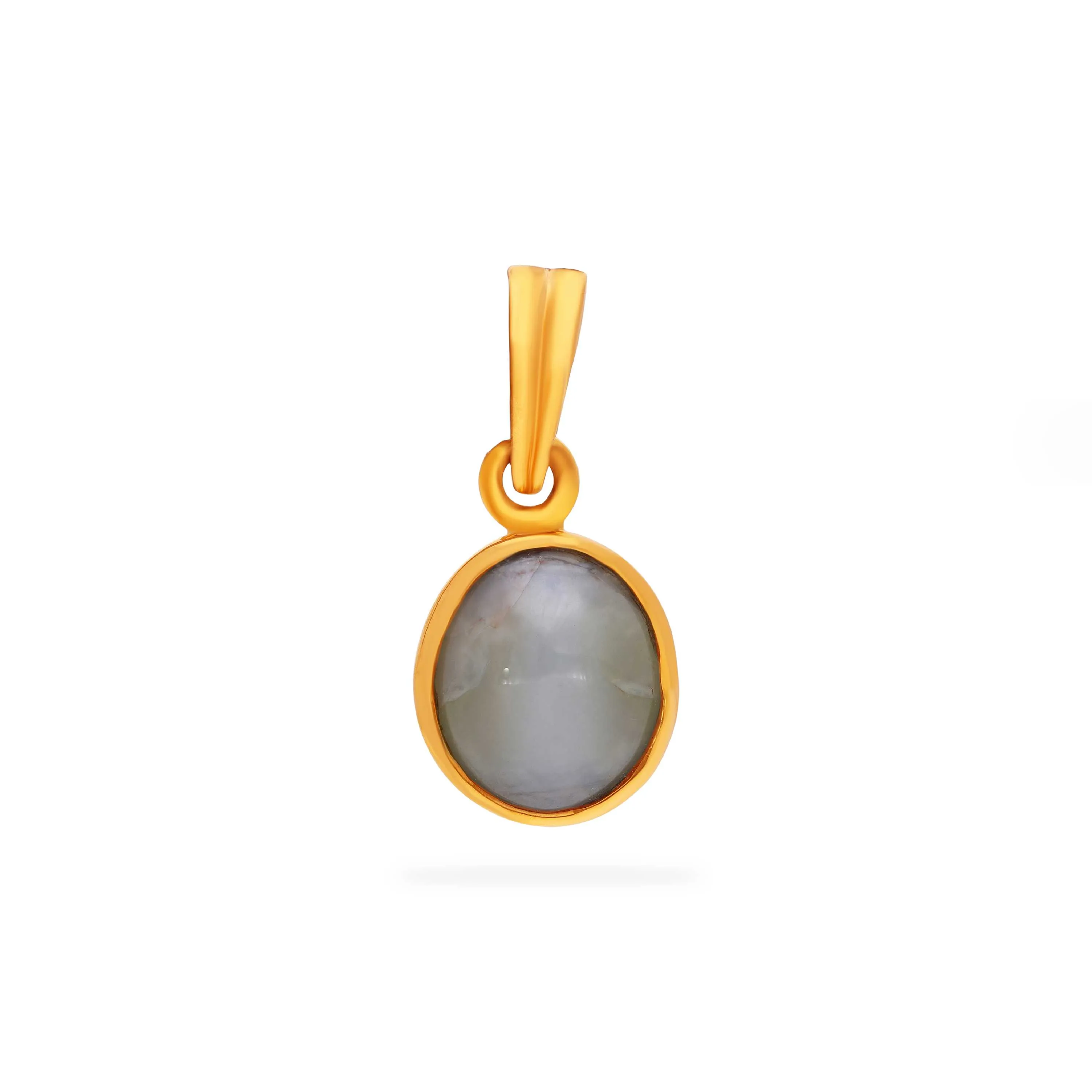 Traditionally Crafted And Detailed 22KT Gold Cats Eye Stone Locket