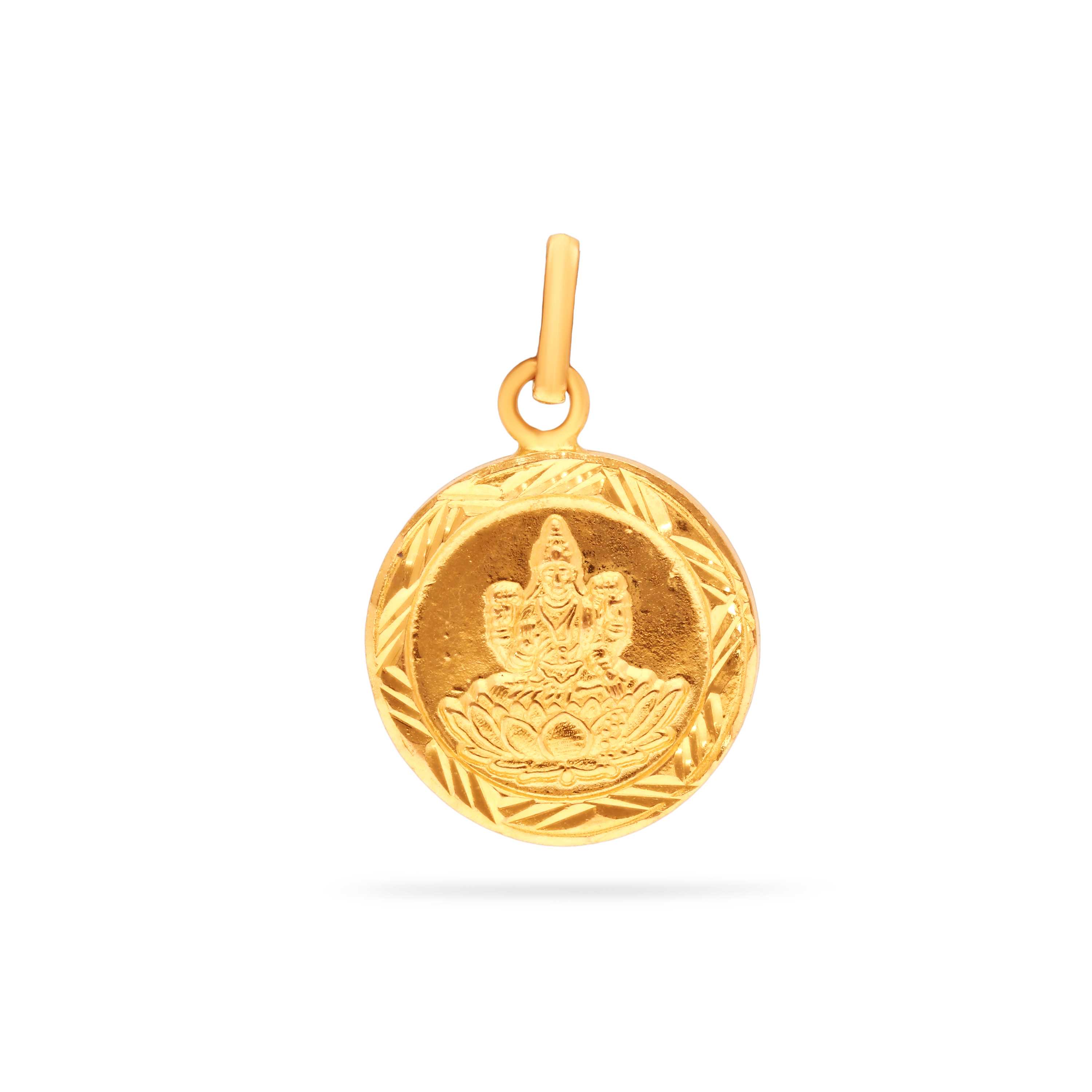 Lakshmi Devi Small Locket In Gold Lakshmi Devi Small Lockets In