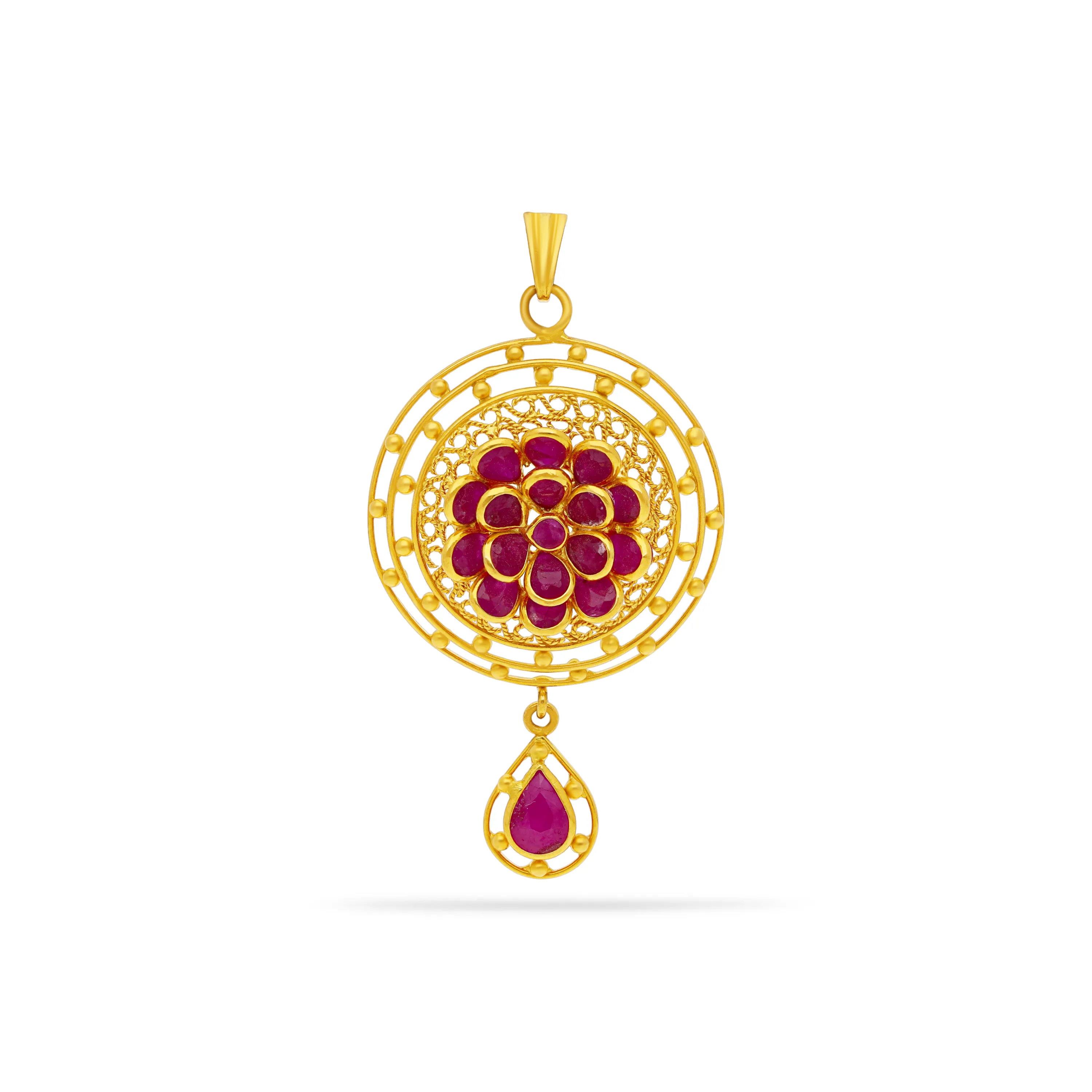 Studded And Detailed 22KT Gold Locket For Women