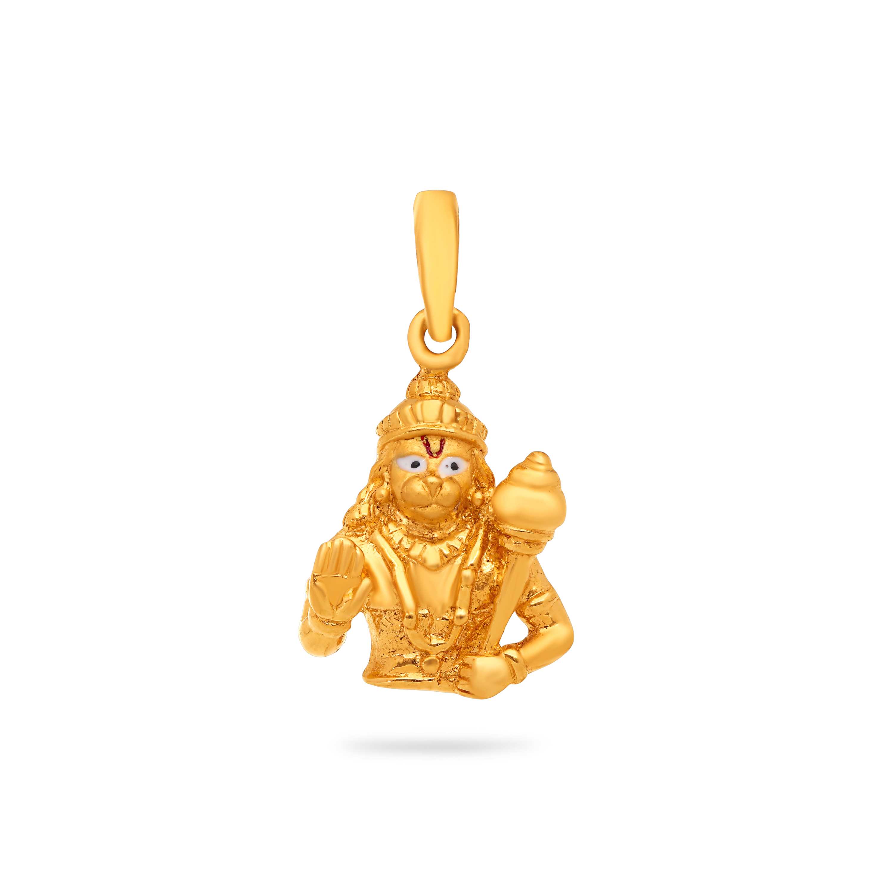 Divinely Crafted And Matte Finished Lord Hanuman 22KT Gold Locket