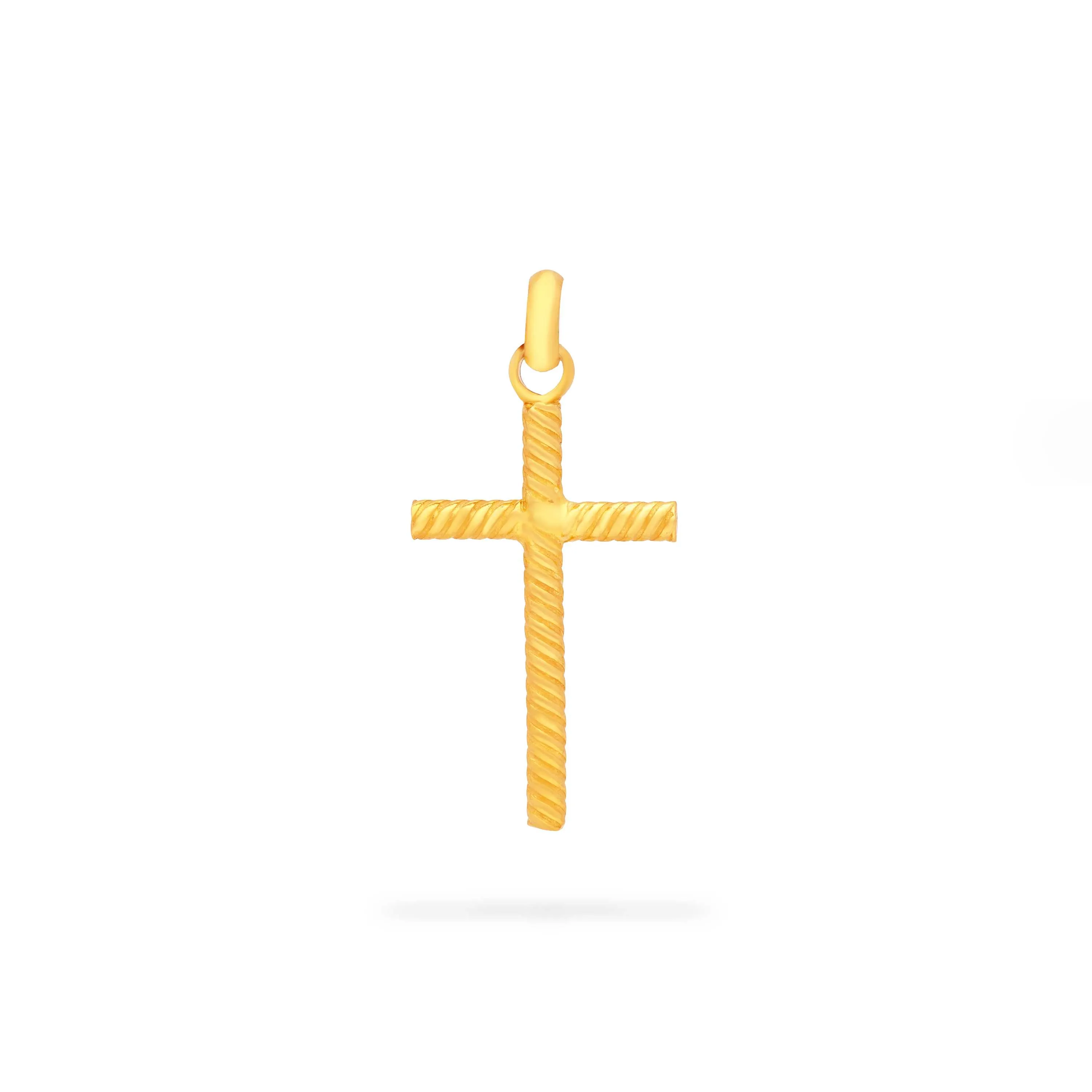 Classic Finely Detailed 22KT Gold Holy Cross Locket