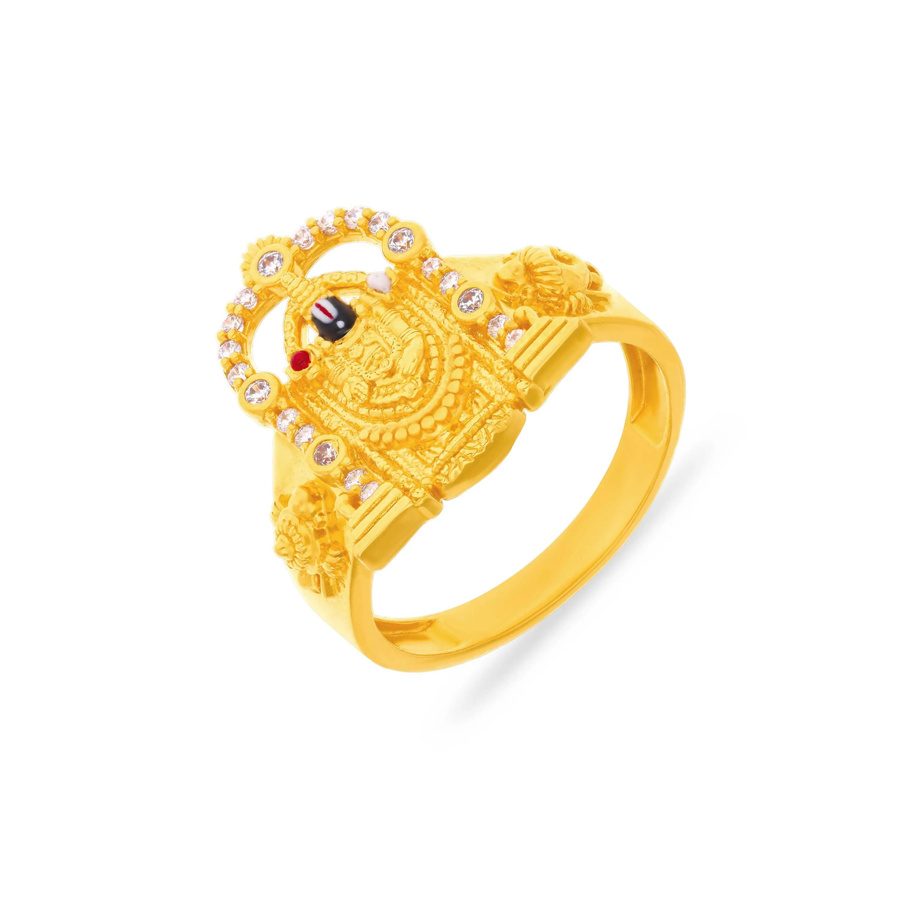 One Of Its Kind Finely Detailed And Crafted 22KT Gold Balaji Ring