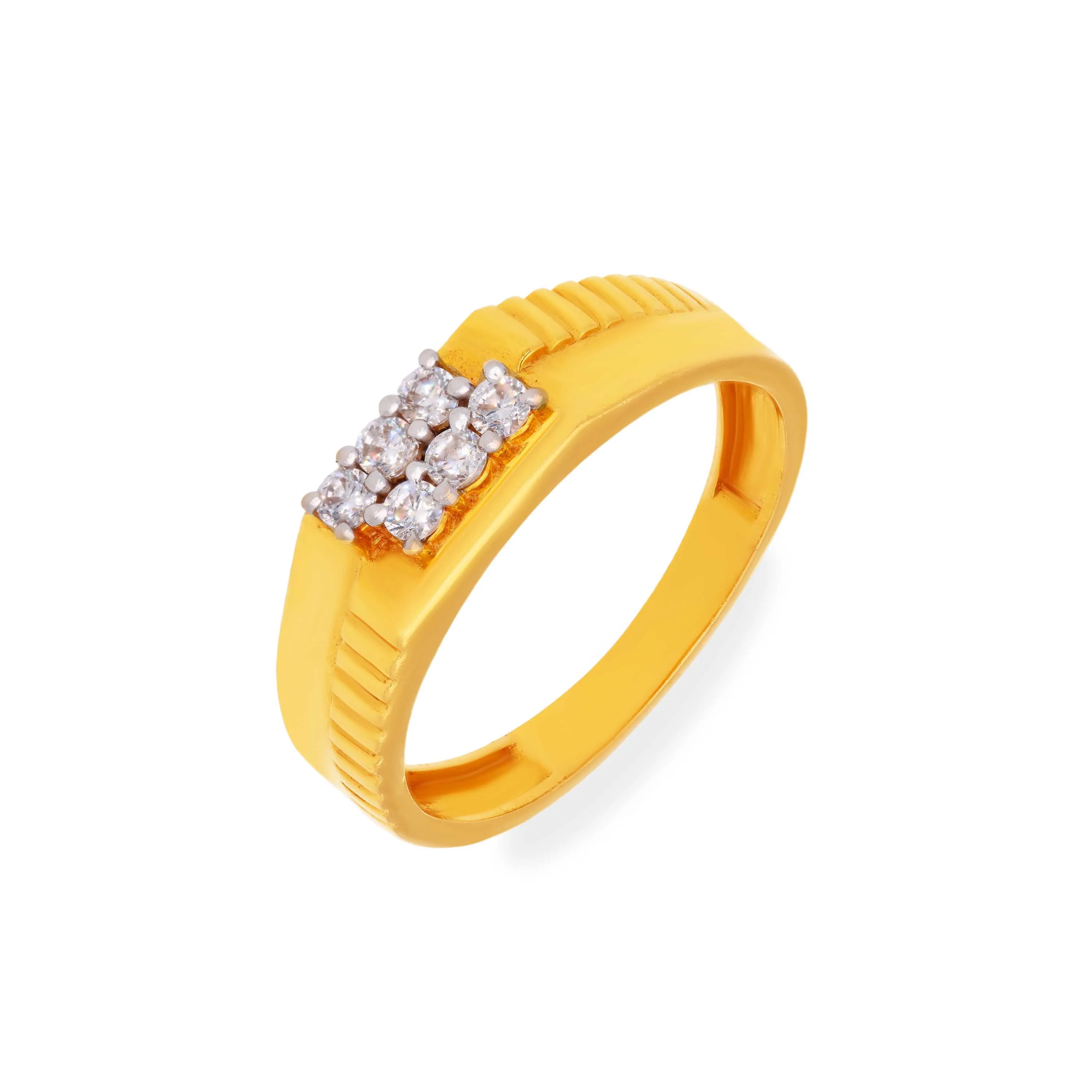 Premium Gorgeously Detailed And Studded 22KT Gold Ring