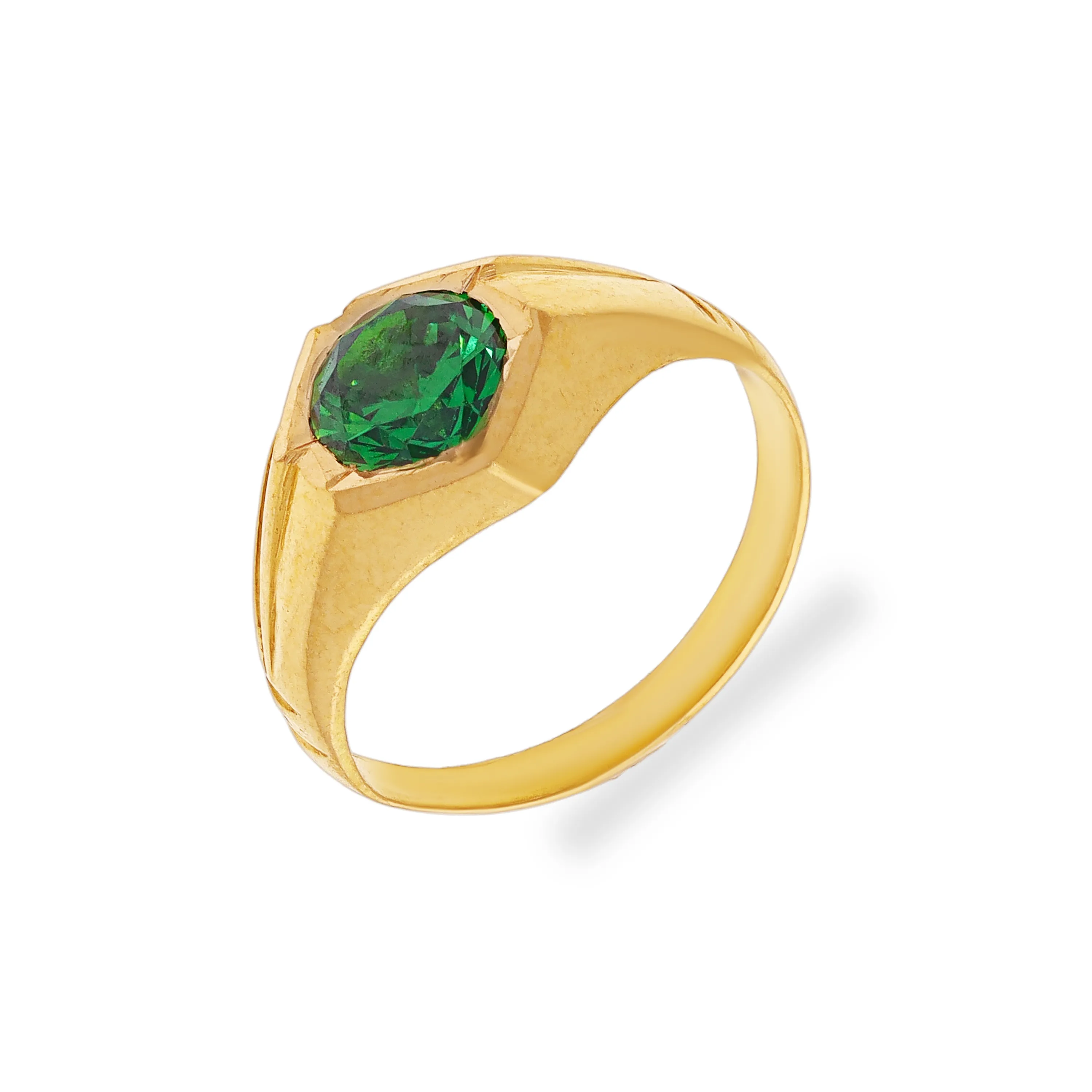 Studded And Detailed 22KT Gold Ring For Kids
