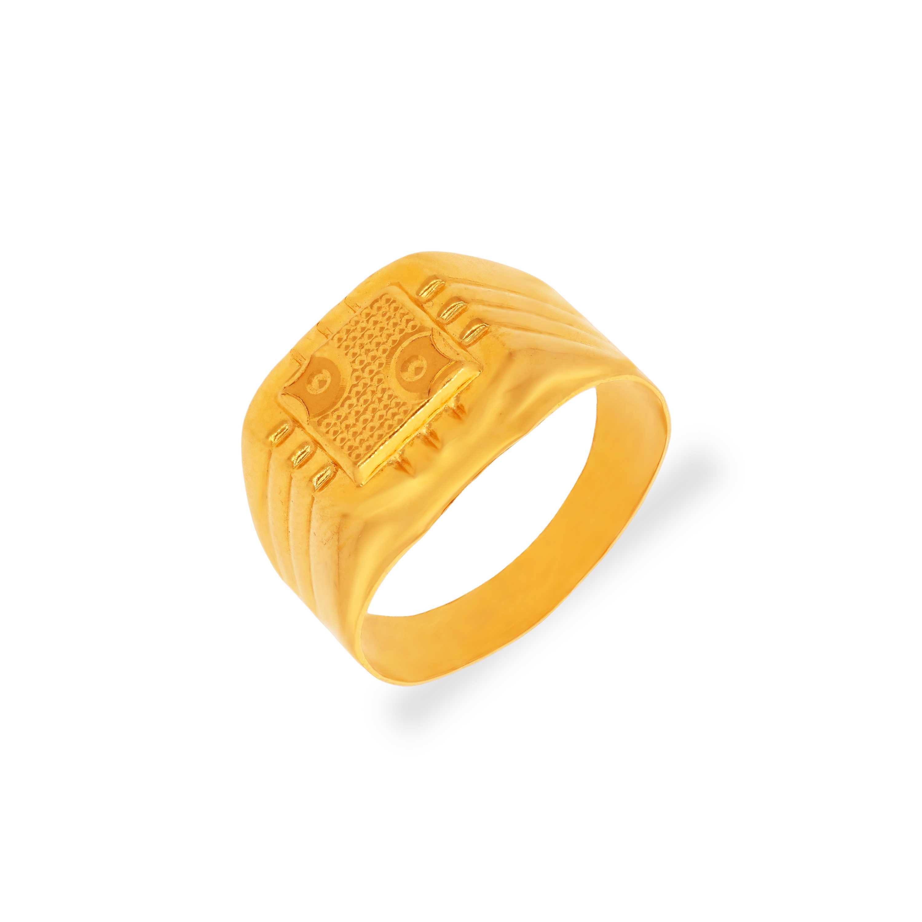 Casual Wear Intricately Crafted 22KT Gold Ring For Men