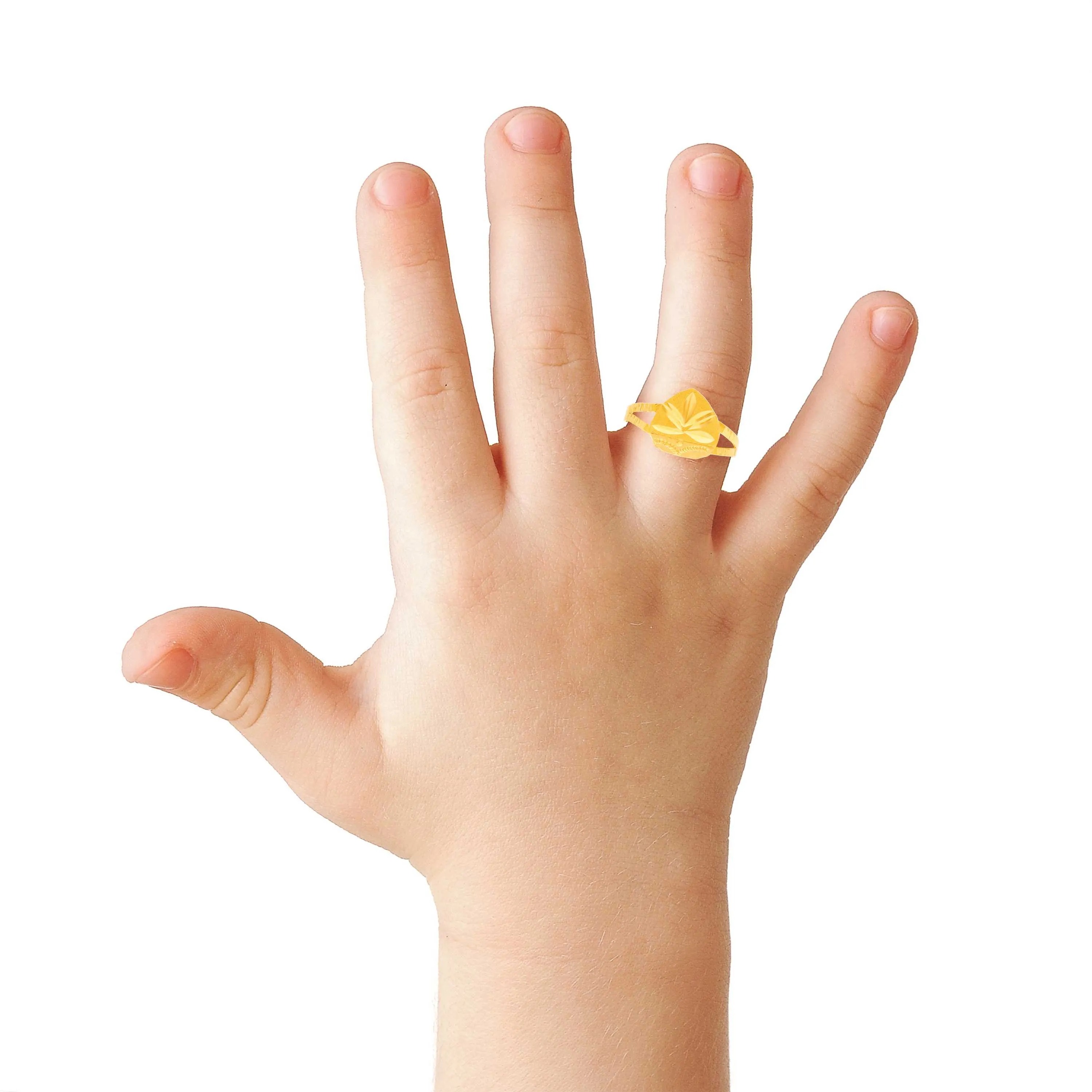Classic Finely Detailed And Crafted 22KT Gold Baby Ring