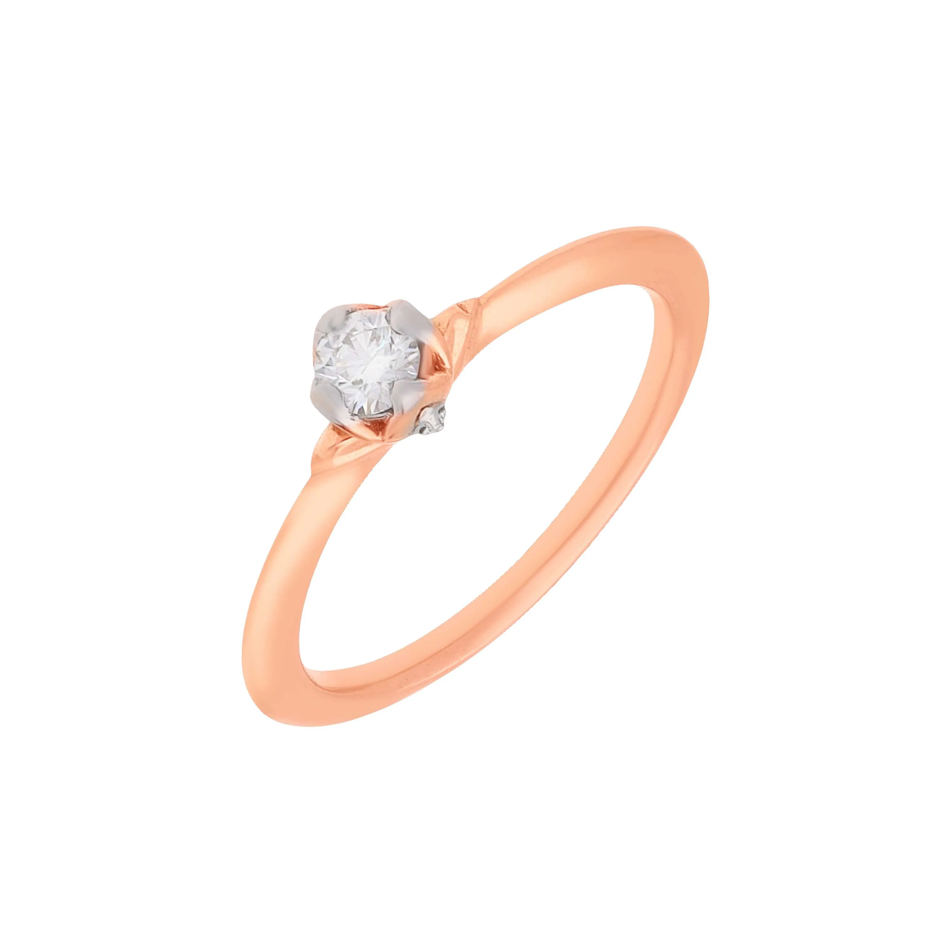 Gorgeously Detailed And Diamond Studded 18KT Rose Gold Ring