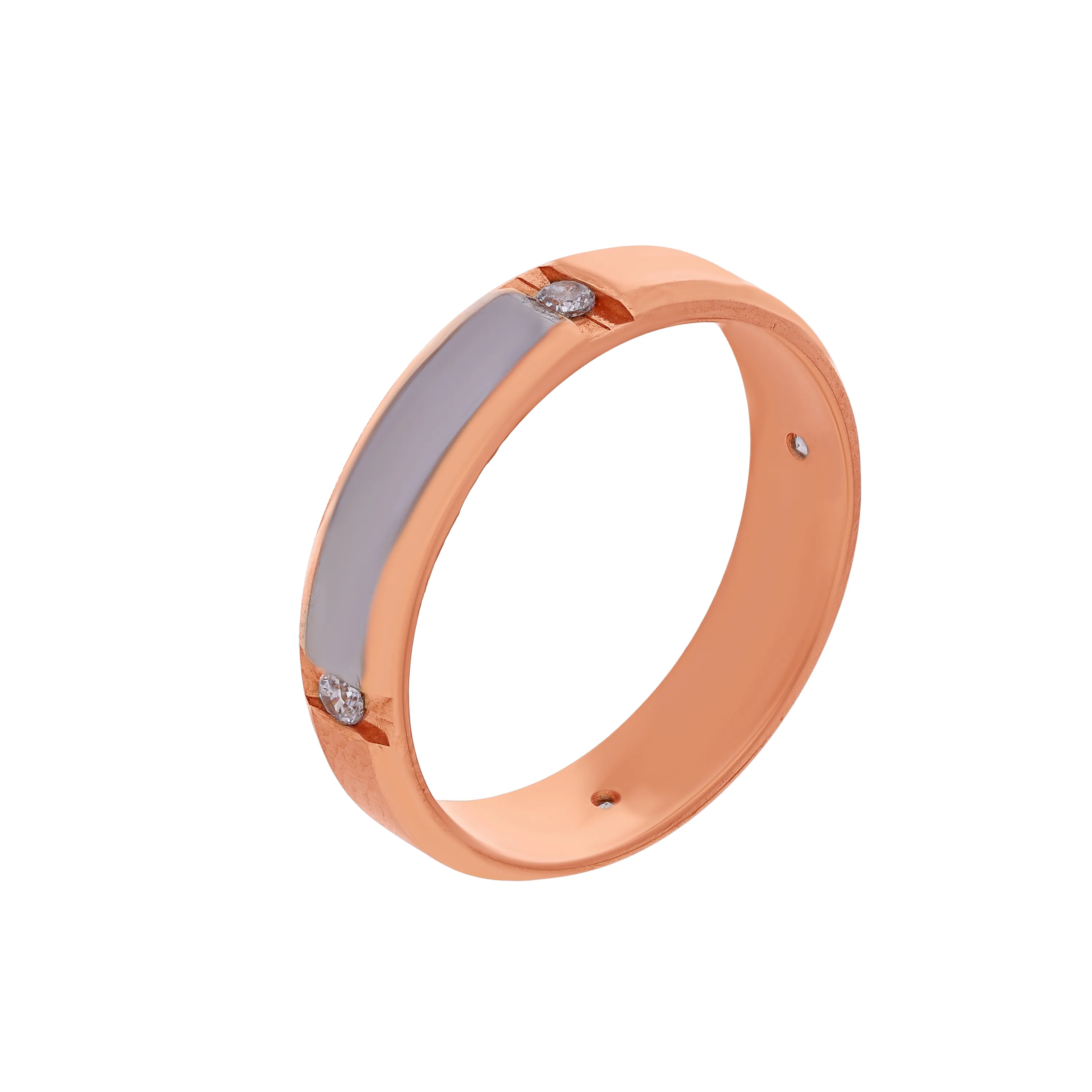 Studded & Detailed 18KT Rose Gold Ring For Women