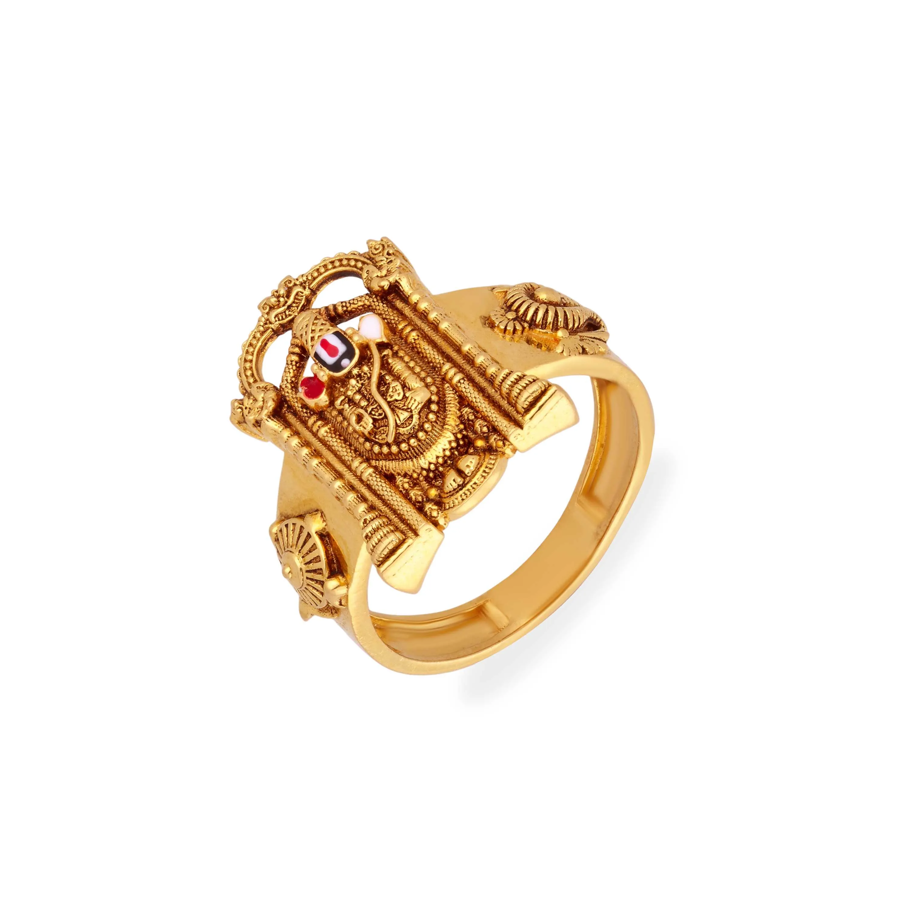 Lord Venkateswara Gold Ring Designs Classic Antique Finished And