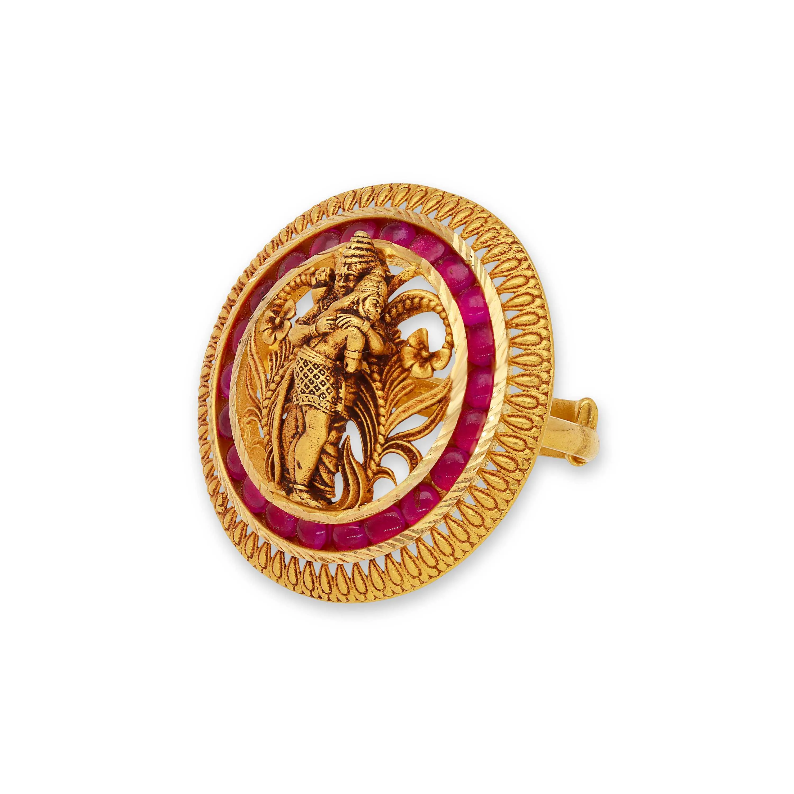 8uede Rama Ring/ L gold