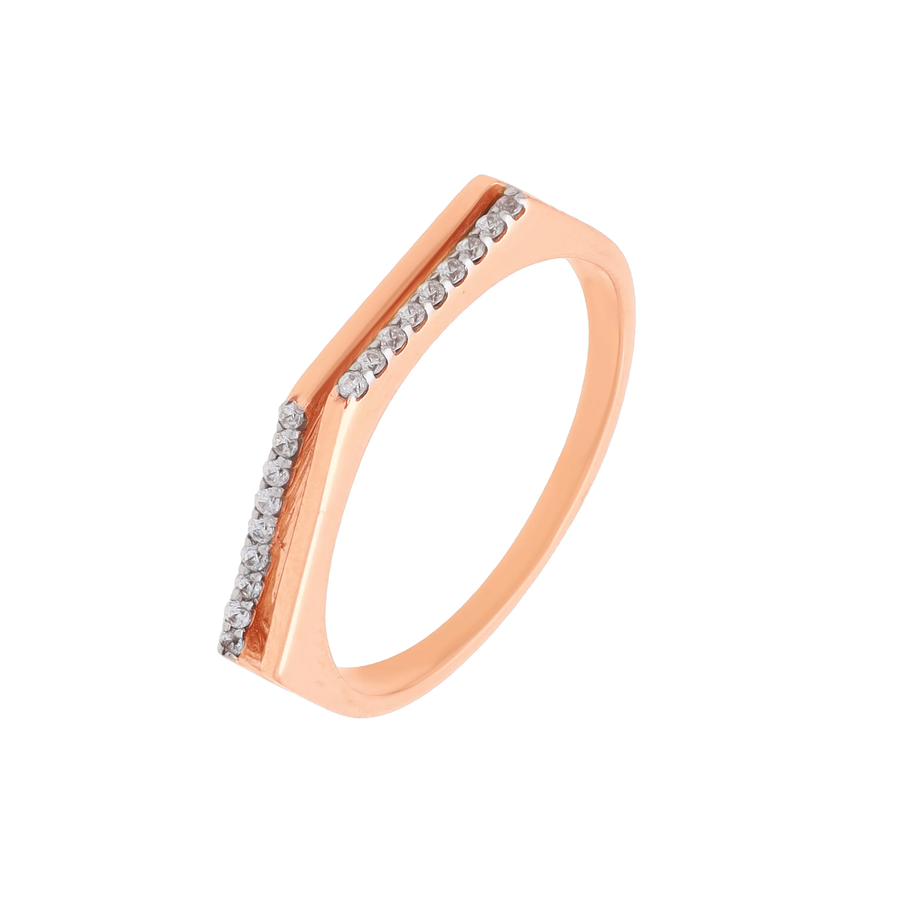 Studded And Detailed 18KT Rose Gold Ring For Women
