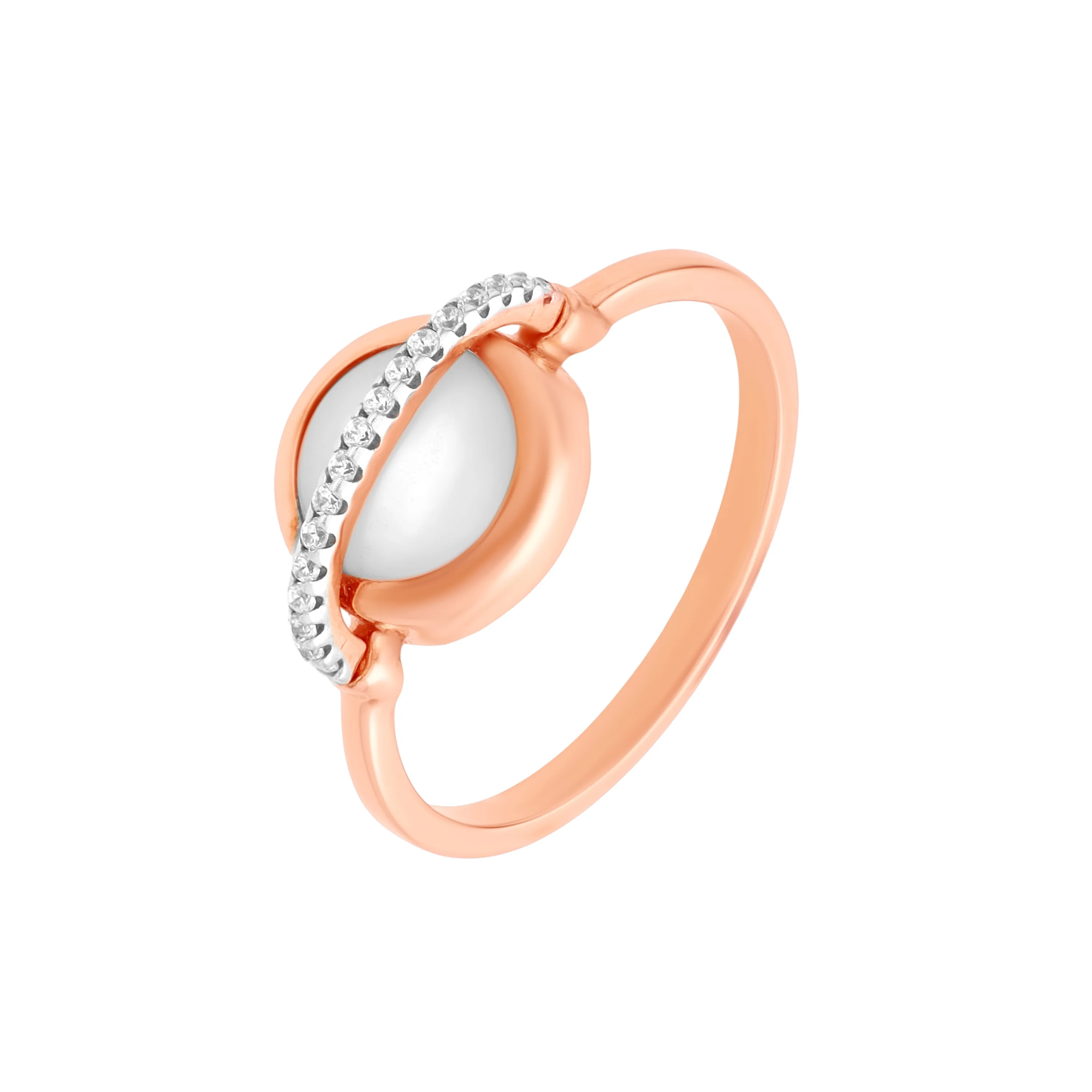 Studded And Detailed 18KT Rose Gold Ring For Women