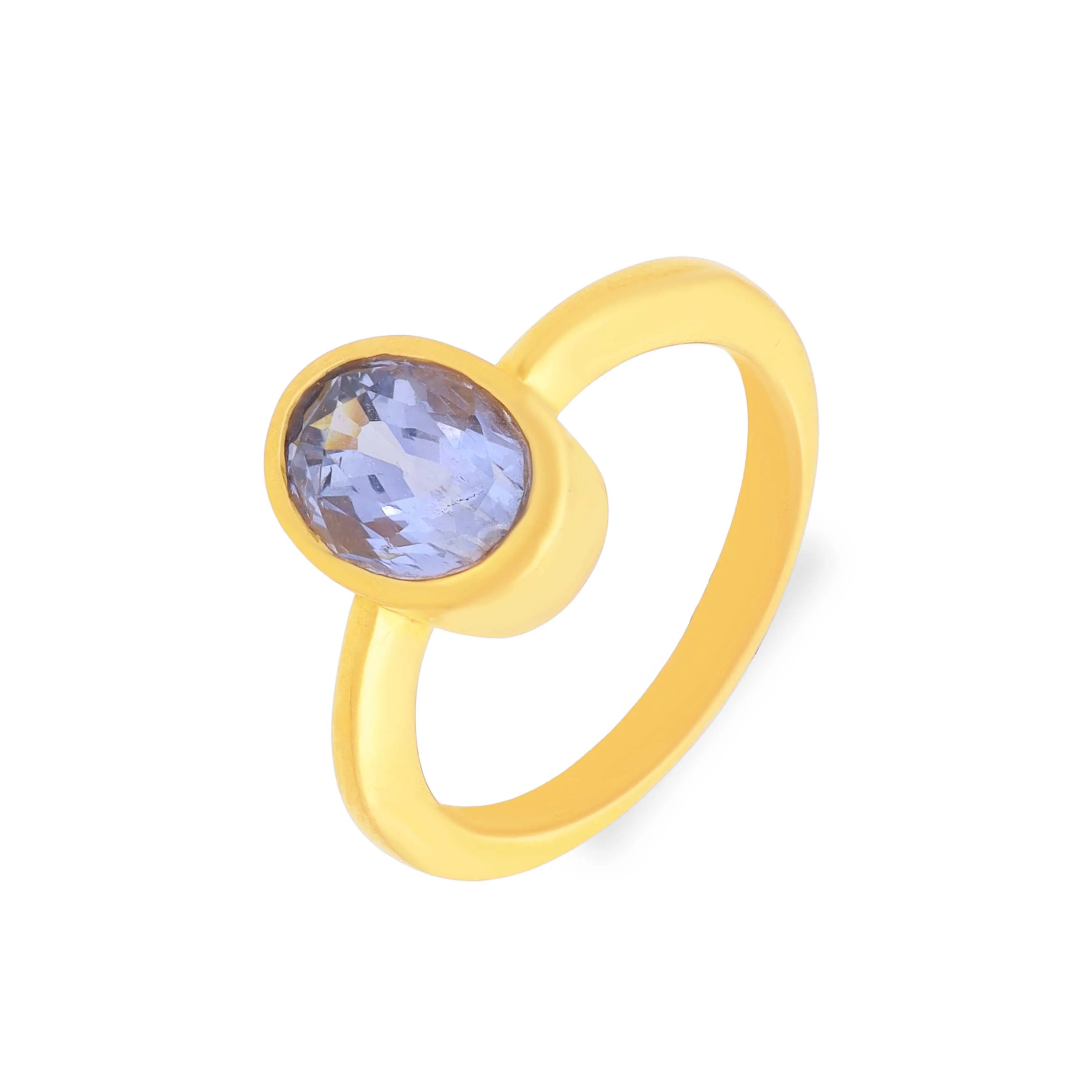 Studded And Detailed 22KT Gold Ring For Women