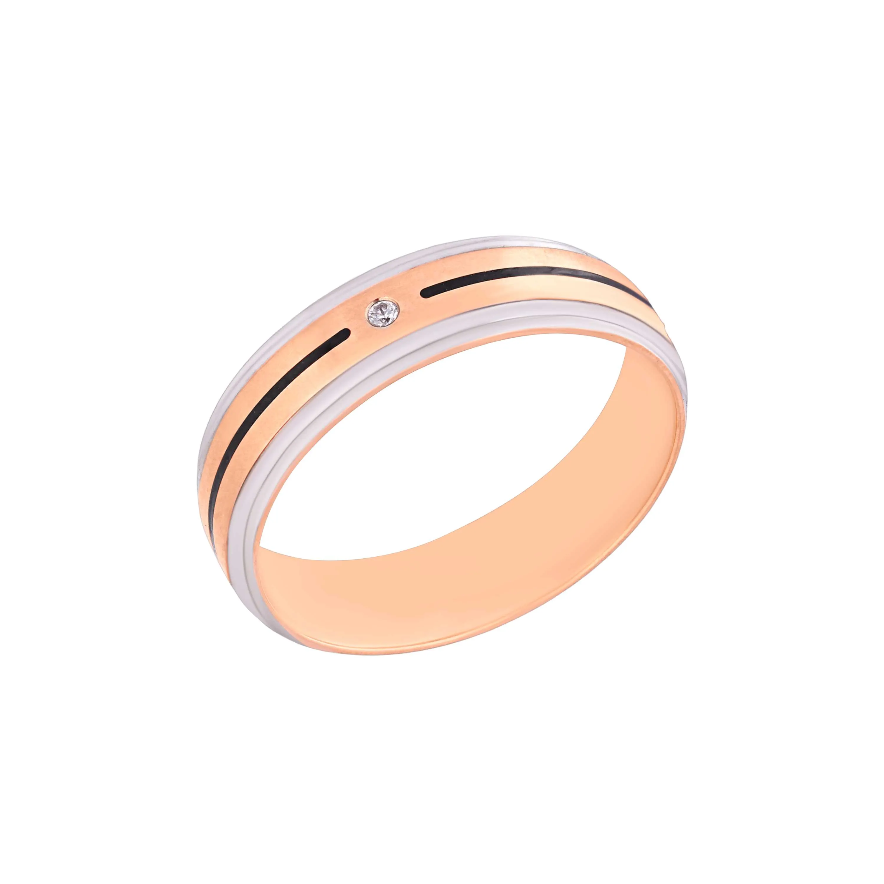 Studded Detailed 18KT Rose Gold Ring For Women