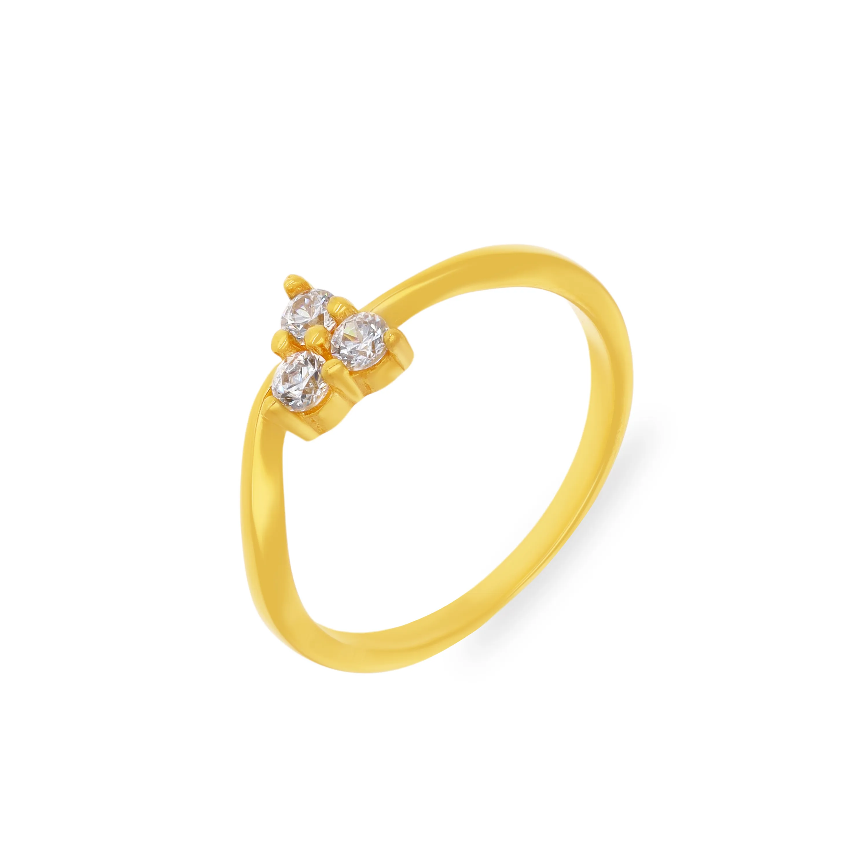 Studded And Detailed 22KT Gold Ring For Kids