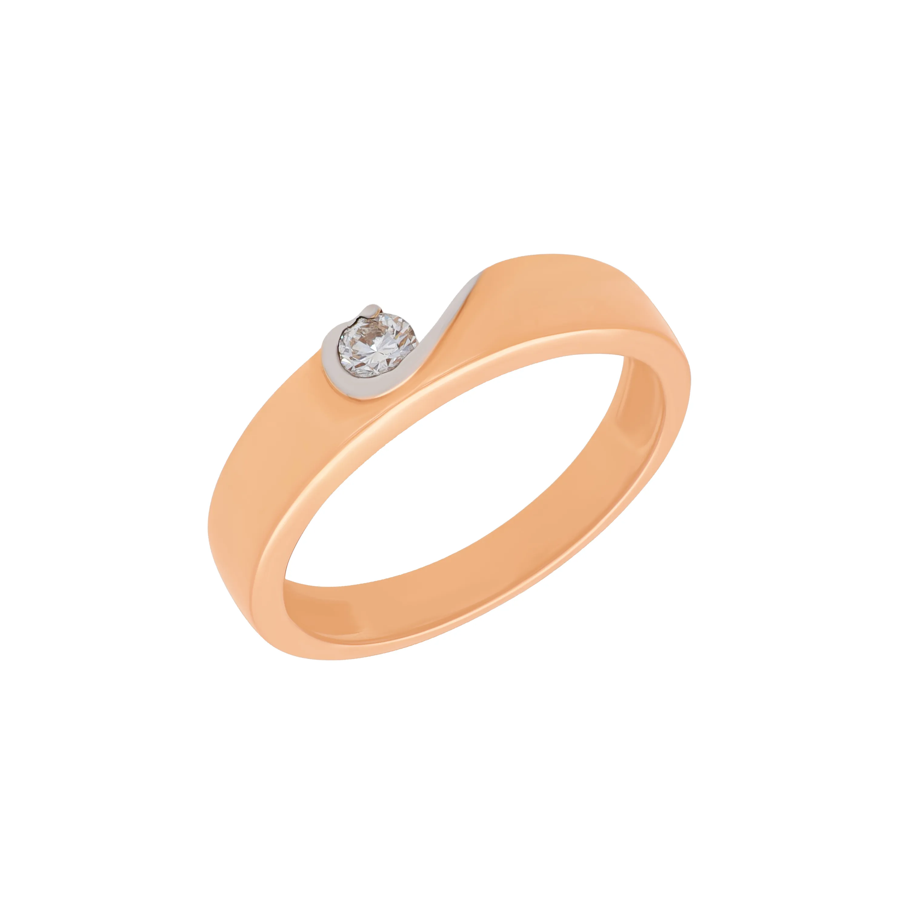 Glamorously Detailed And Diamond Studded 18KT Rose Gold Ring