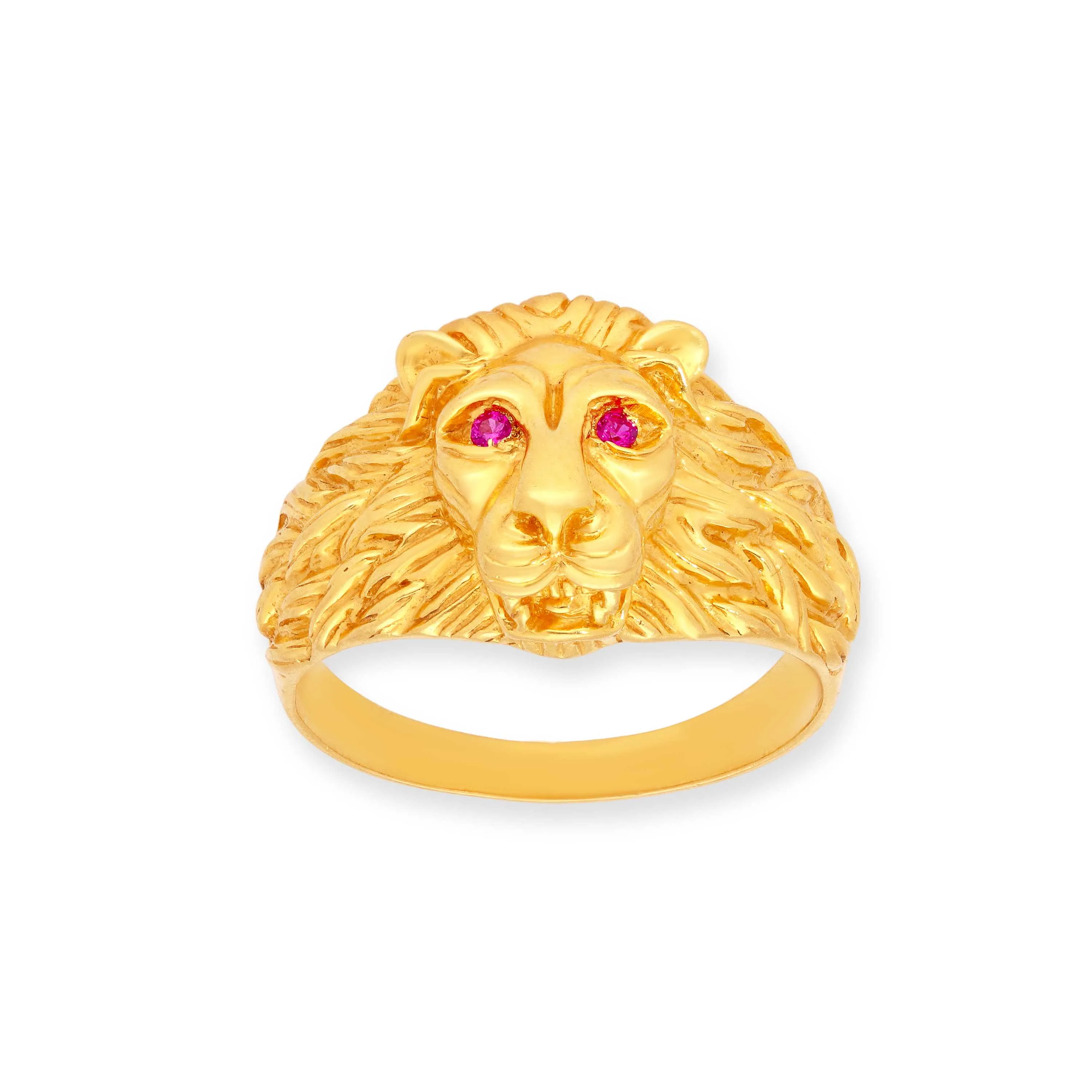 Lion Gold Ring For Man Latest Design Classic Matte Finished And